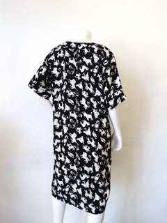 Saint Laurent Zodiac Print Shift Dress