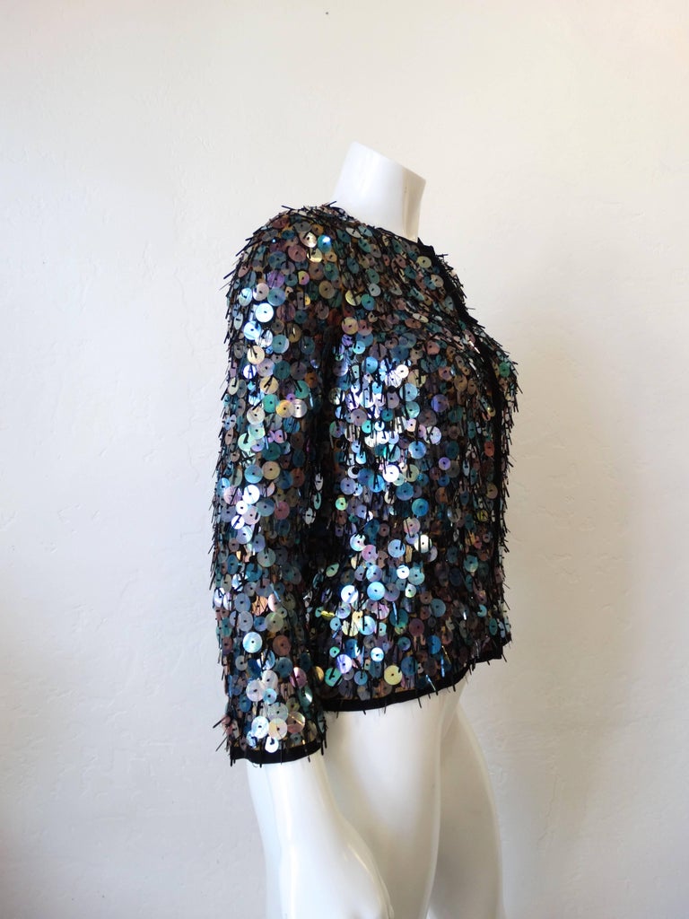 Missoni Iridescent Sequin Jacket For Sale at 1stDibs | iridescent jacket