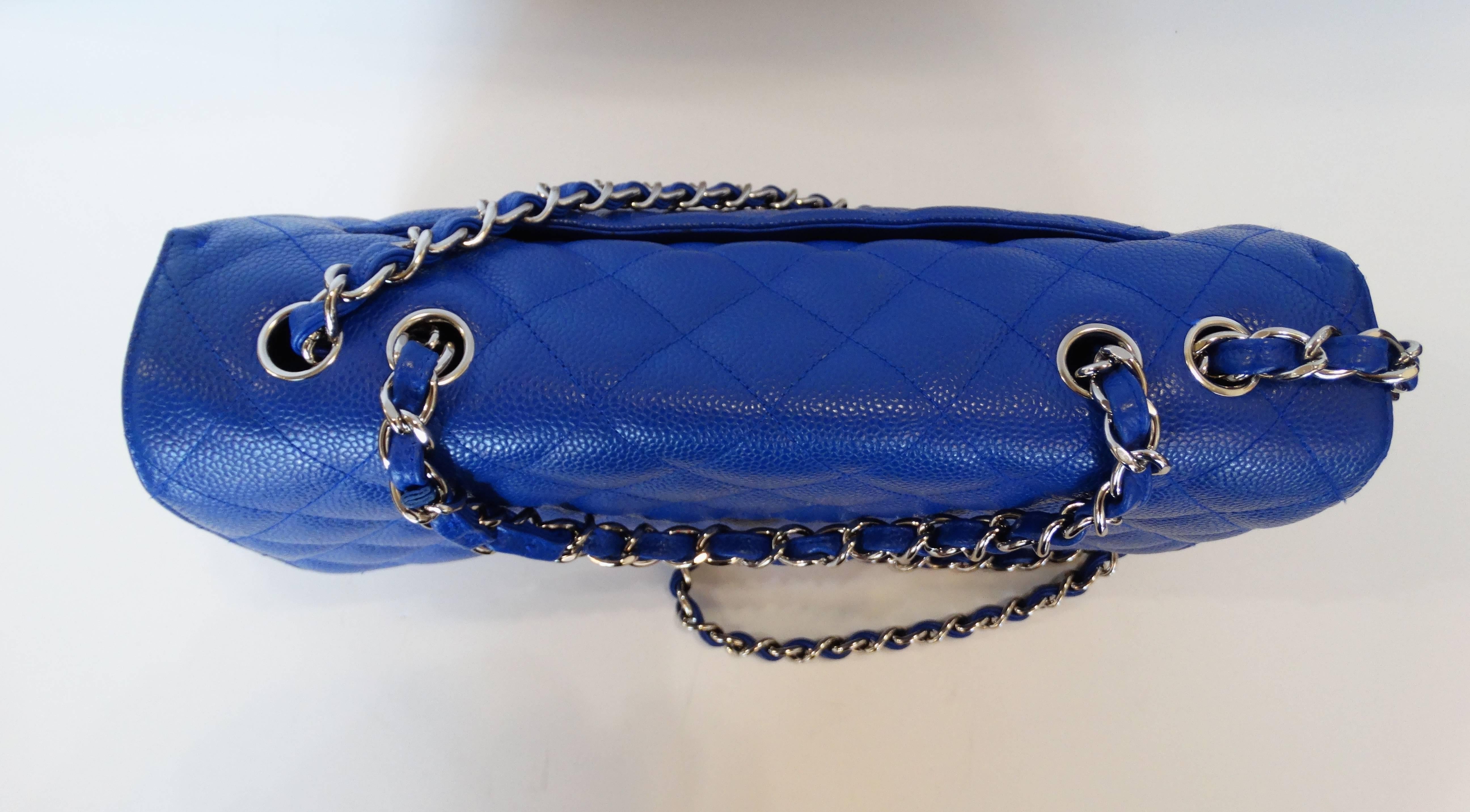 chanel jumbo blue