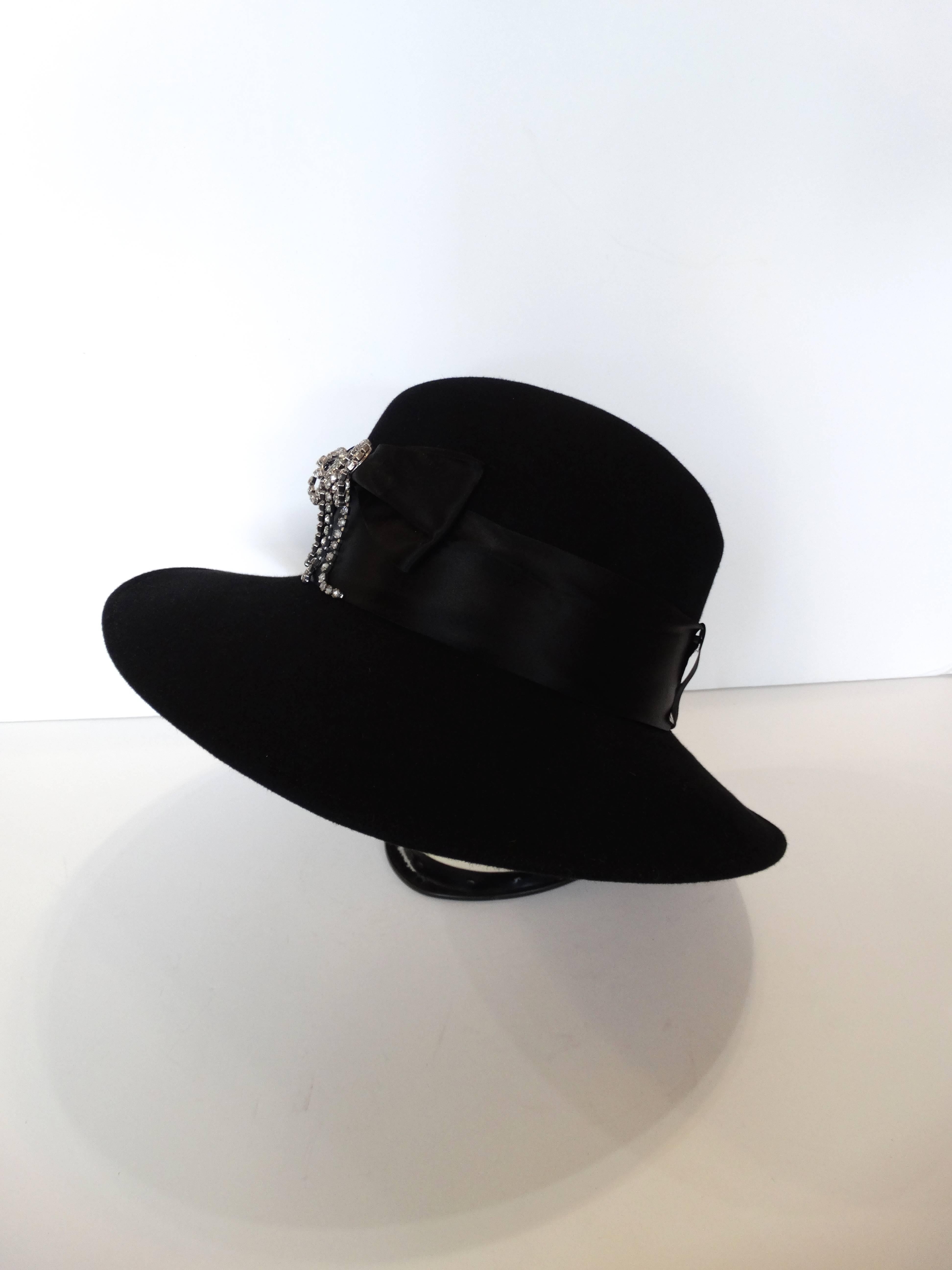Women's 1960s Joanne Rhinestone Bow Hat