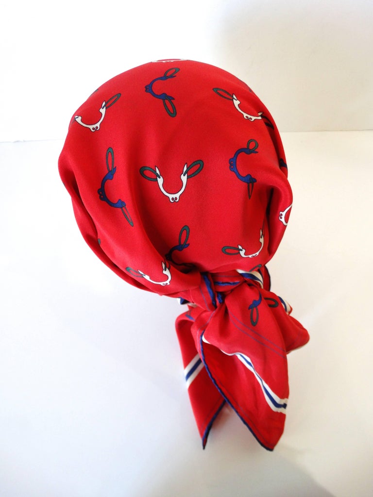 Classic Vintage Gucci Horsebit Scarf at 1stDibs classic red scarf