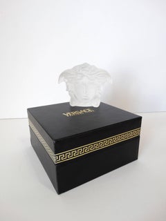 Versace Medusa Head Frosted Paperweight