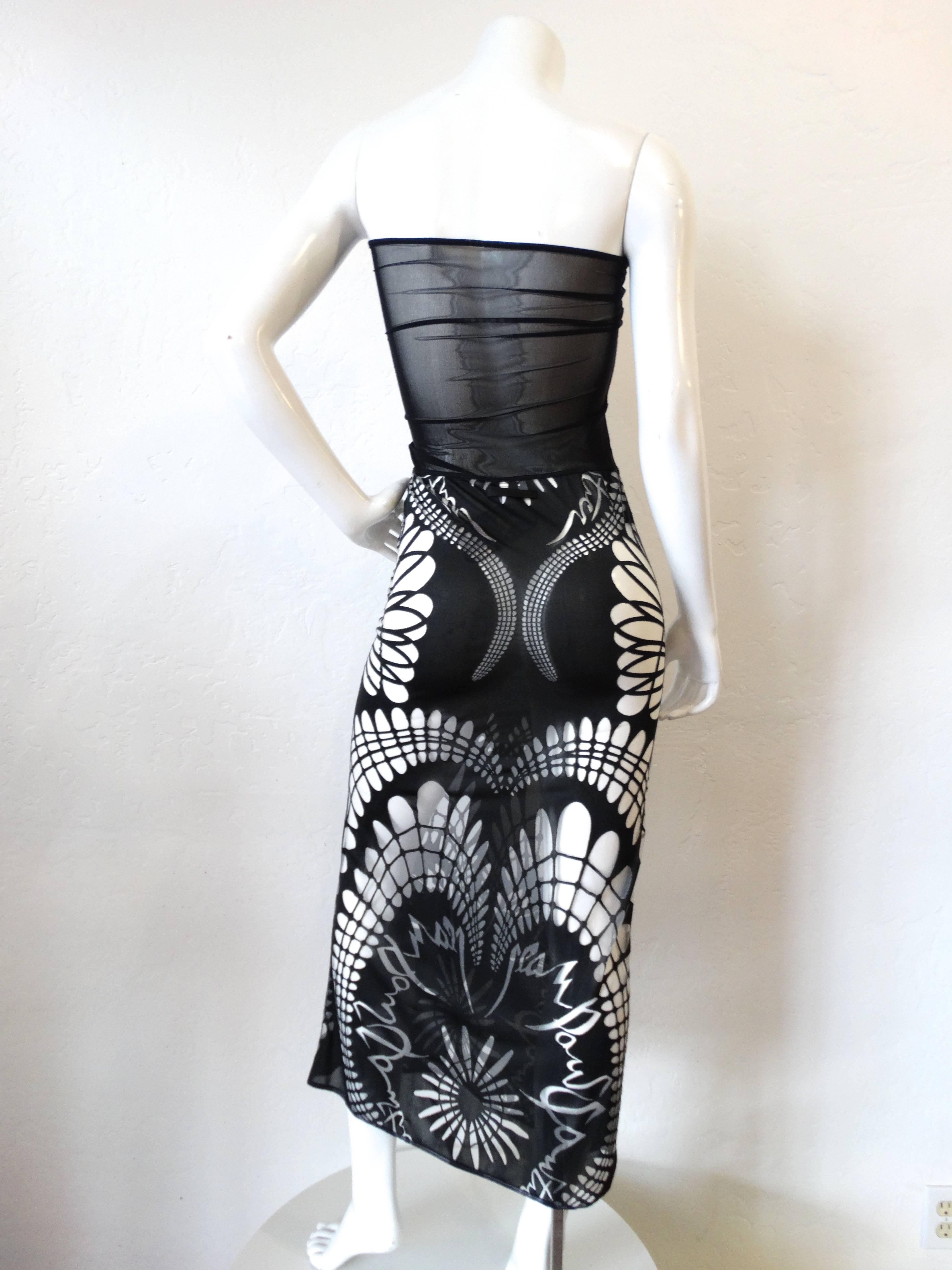 1990s Jean Paul Gaultier Gothic Tube Dress  In Excellent Condition In Scottsdale, AZ