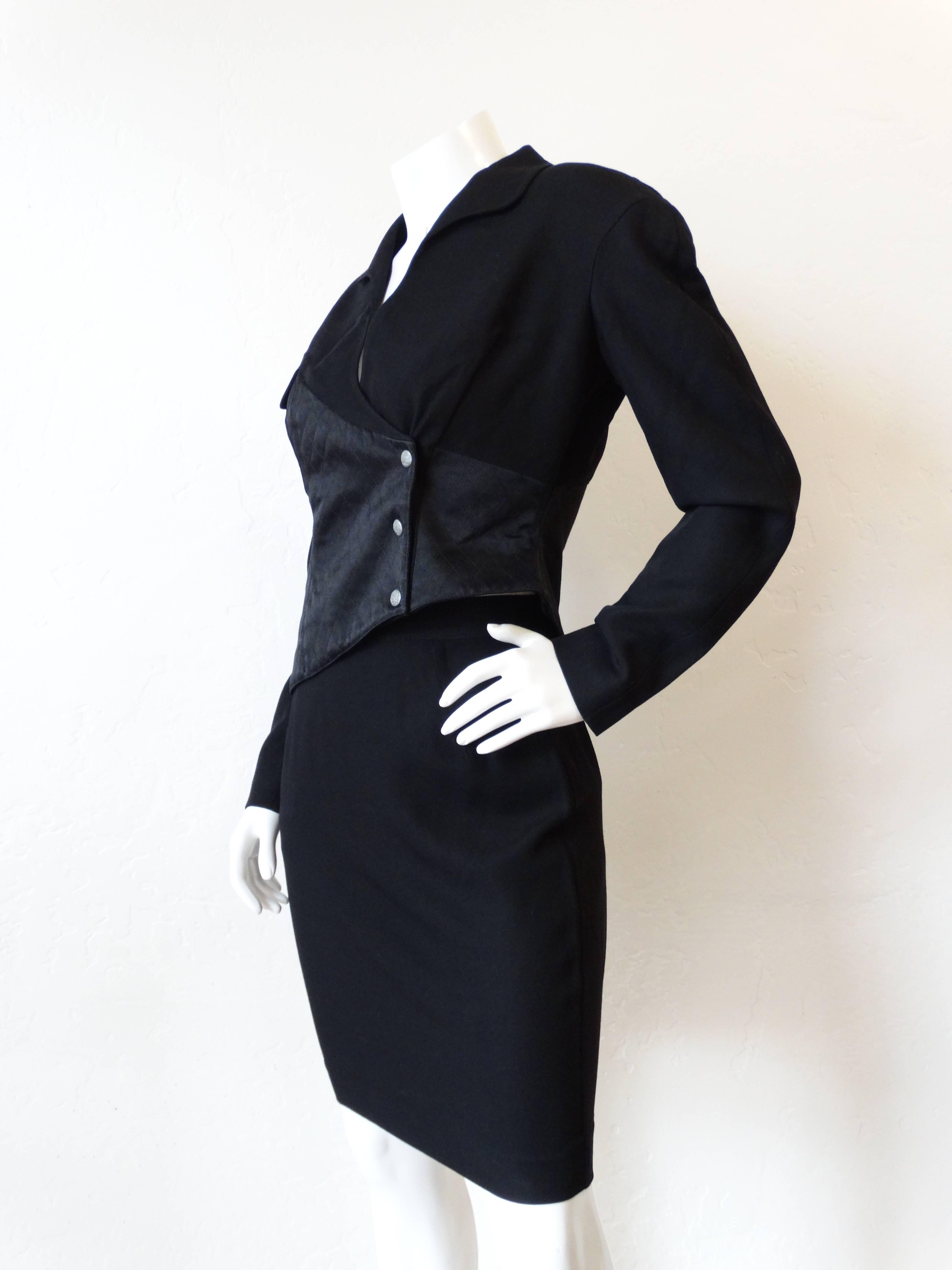 1980s Thierry Mugler Asymmetrical Suit Set In Excellent Condition For Sale In Scottsdale, AZ