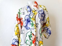 1990s Chanel Soft Terry Camellia Bathrobe