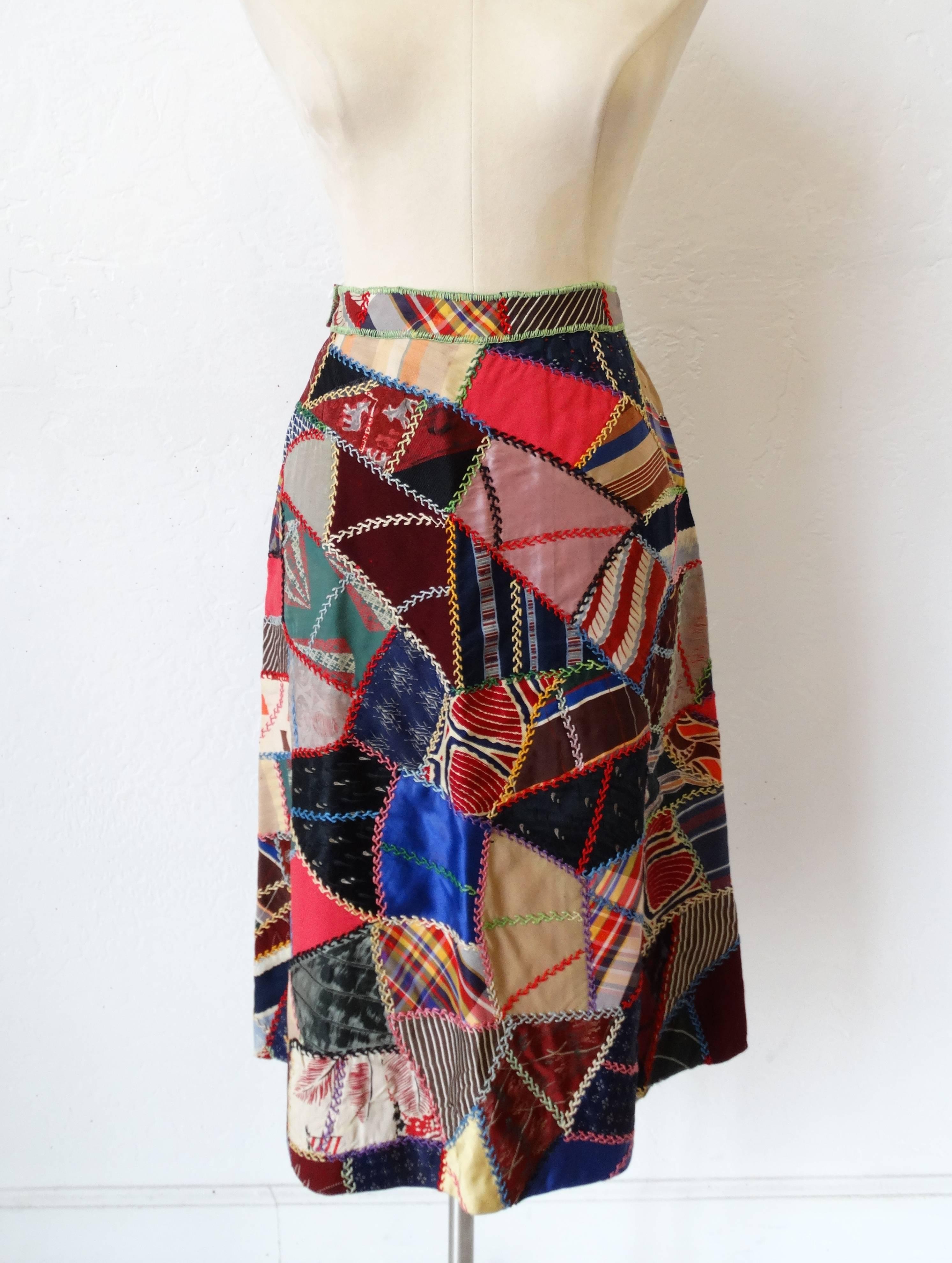 1970s Patchwork Skirt & Jacket Set 4