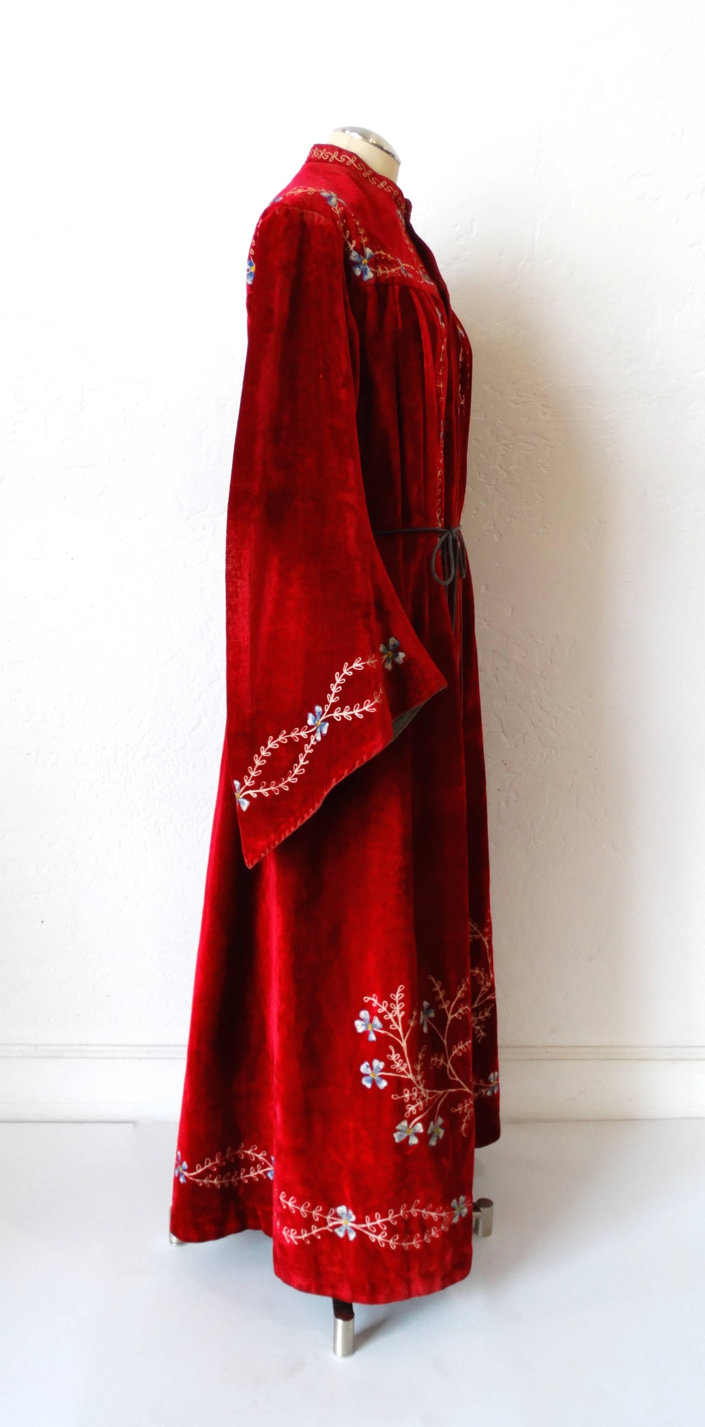 Women's Early 1900s Velvet Angel Sleeve Gown