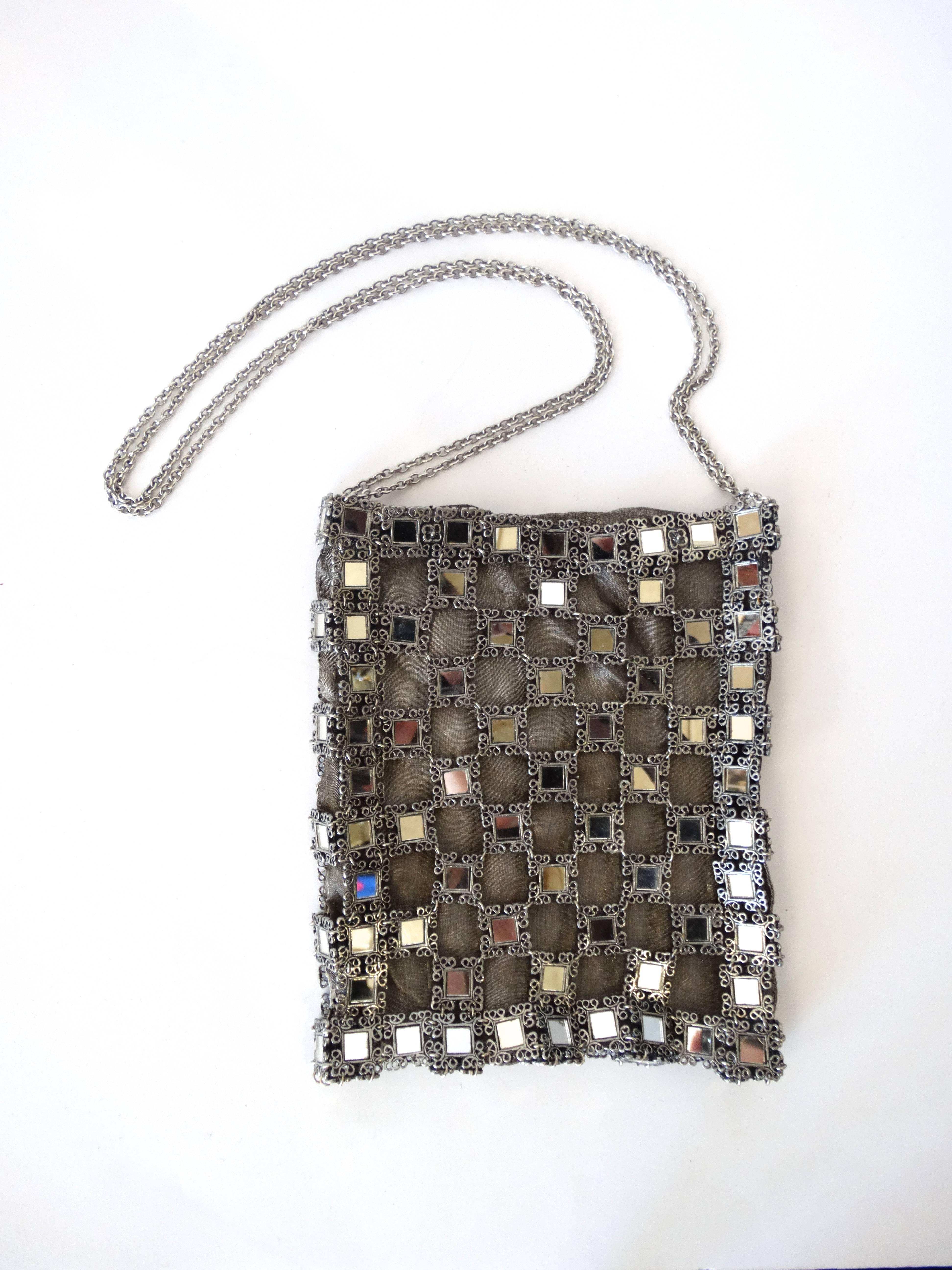 1990s Clara Kasavina Mirrored Evening Bag  In Excellent Condition In Scottsdale, AZ