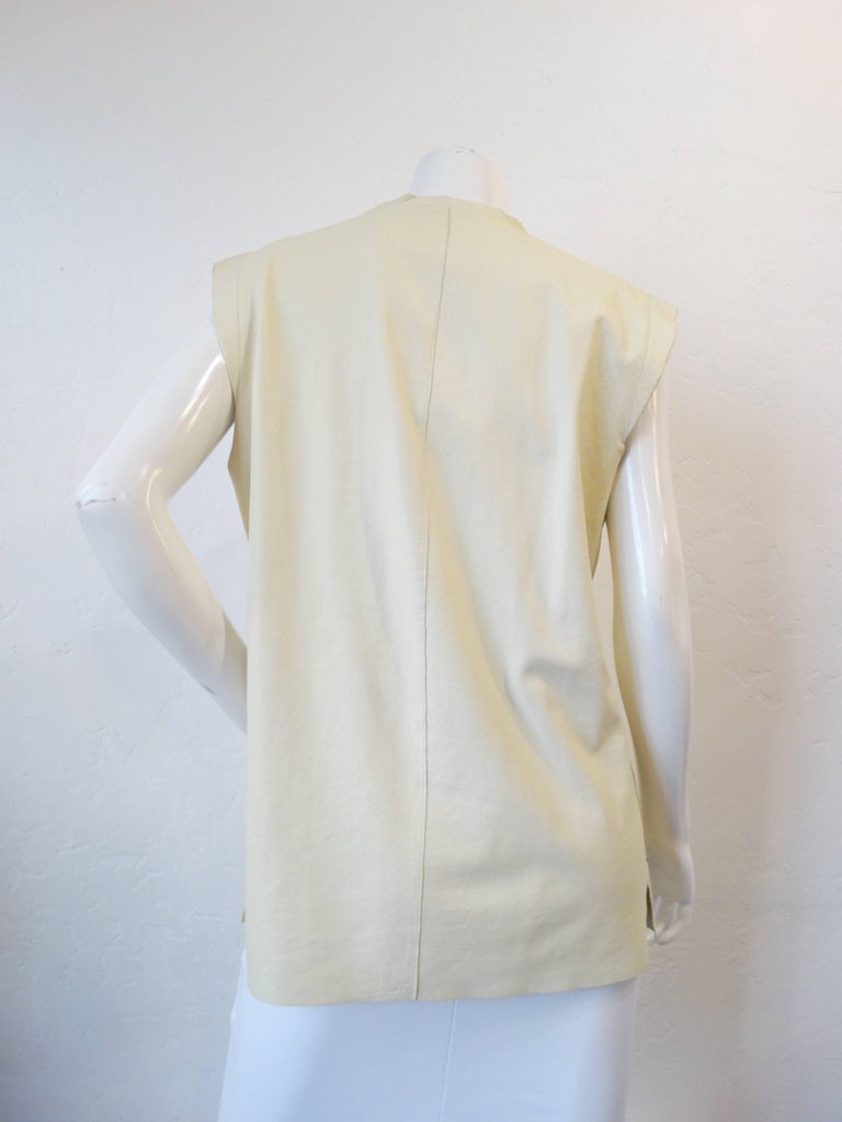 1980s Gianni Versace Calfskin Sequin Vest For Sale at 1stDibs