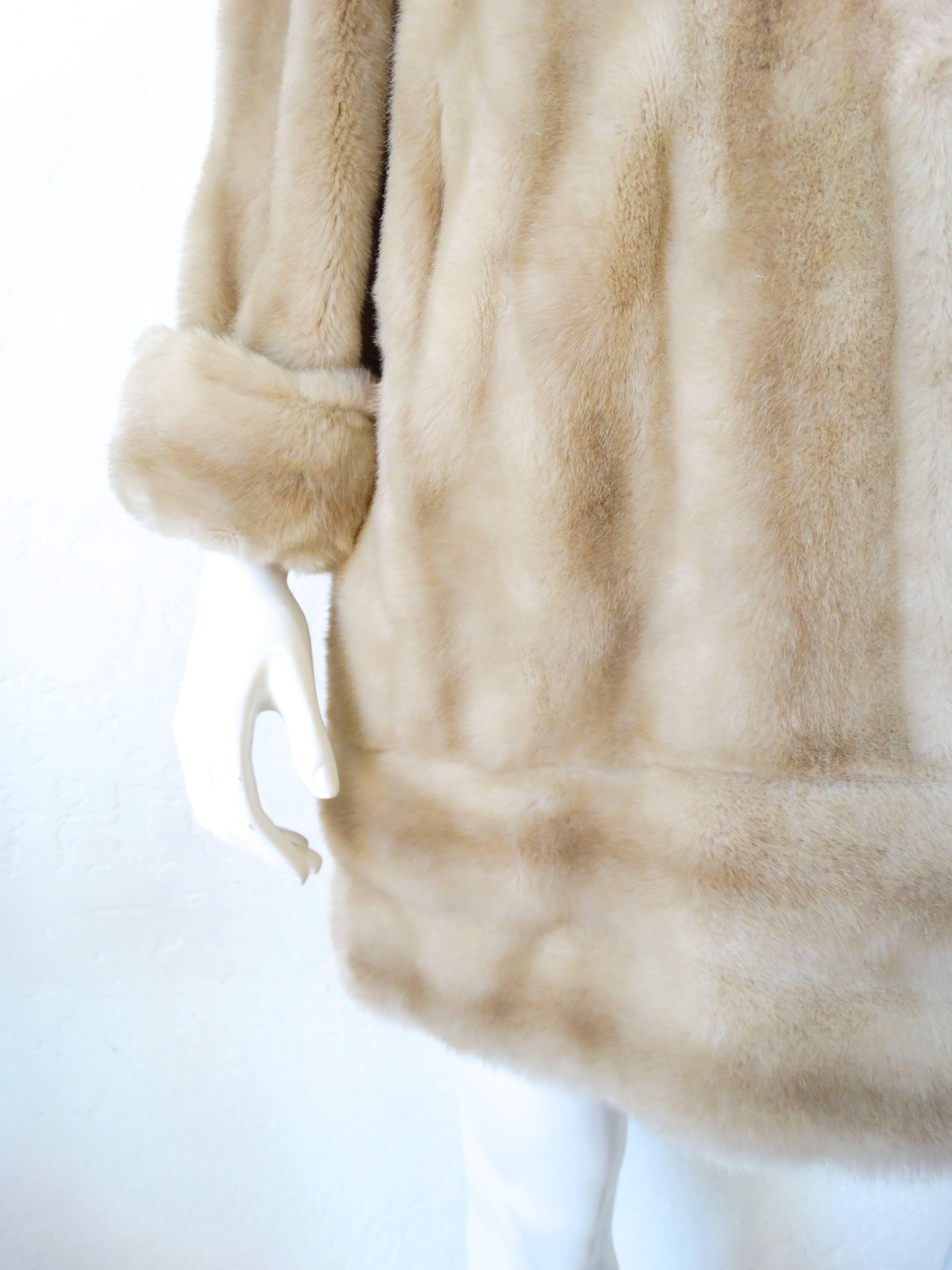 Faux Mink Fur Coat, 1960s   In Excellent Condition In Scottsdale, AZ