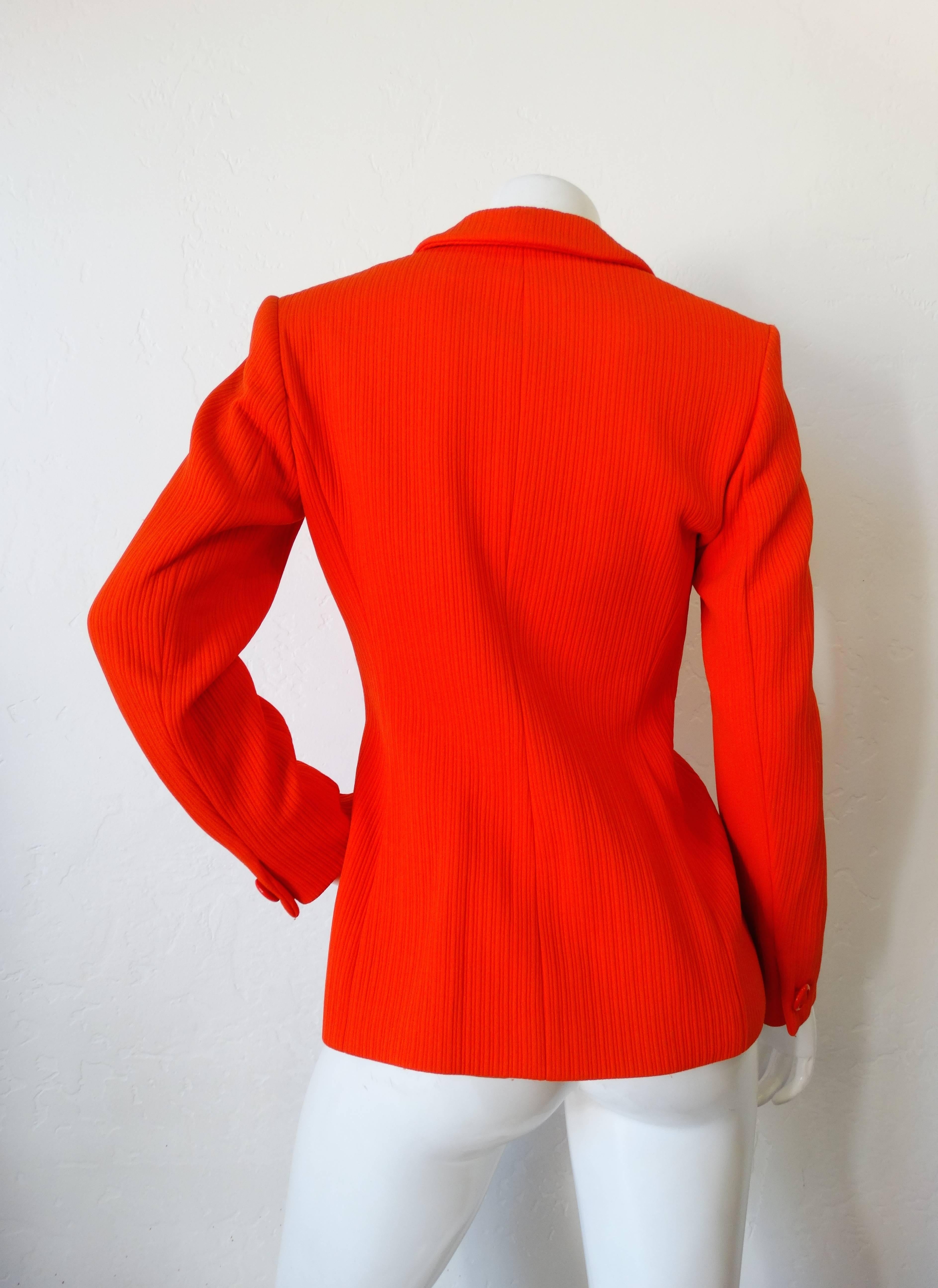 Women's 1990s Versace Bright Orange Blazer