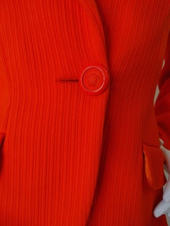 1990s Versace Bright Orange Blazer