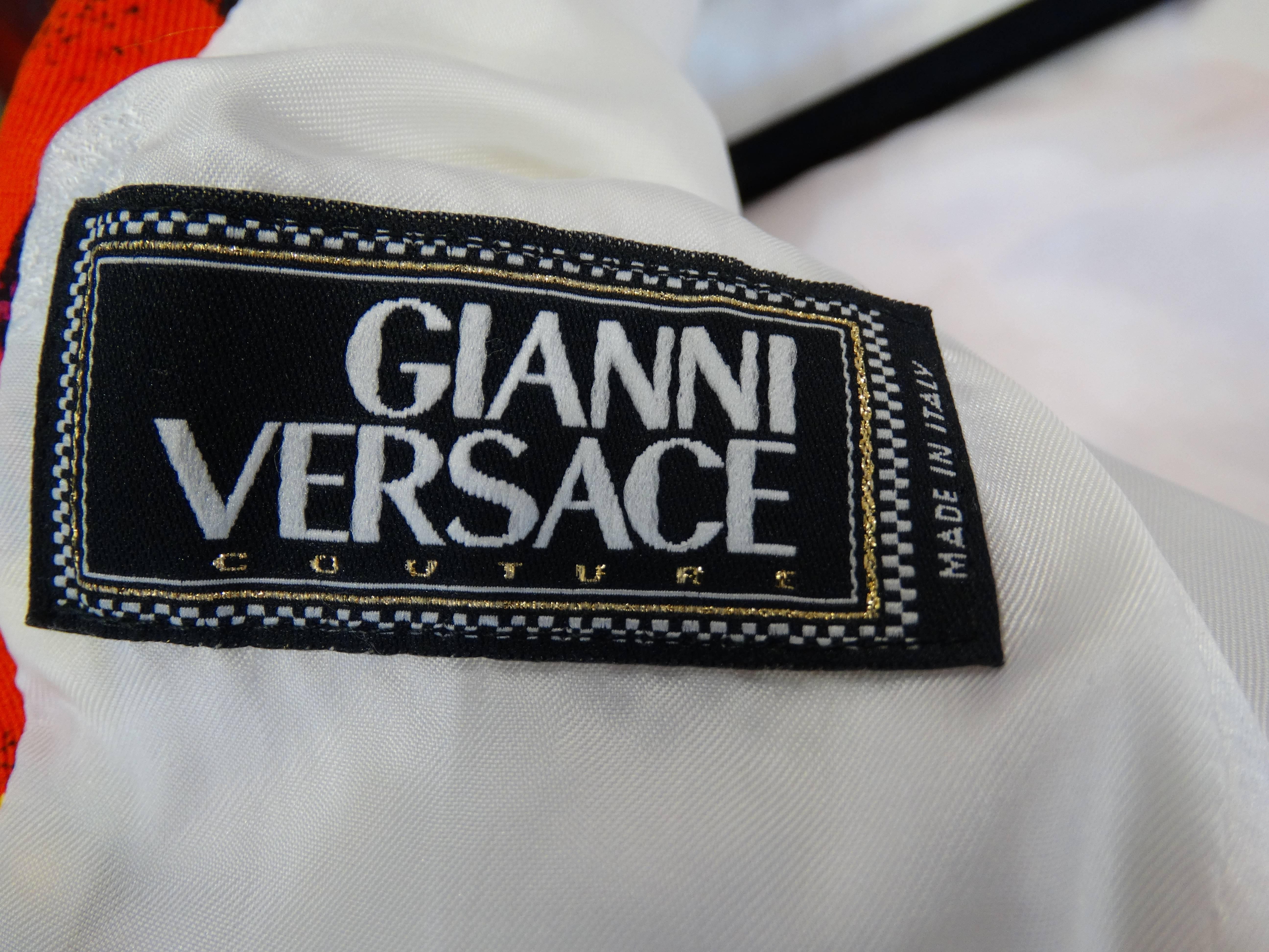 Gianni Versace Documented Pop Art Floral Mini Trench Coat, 1990s  3