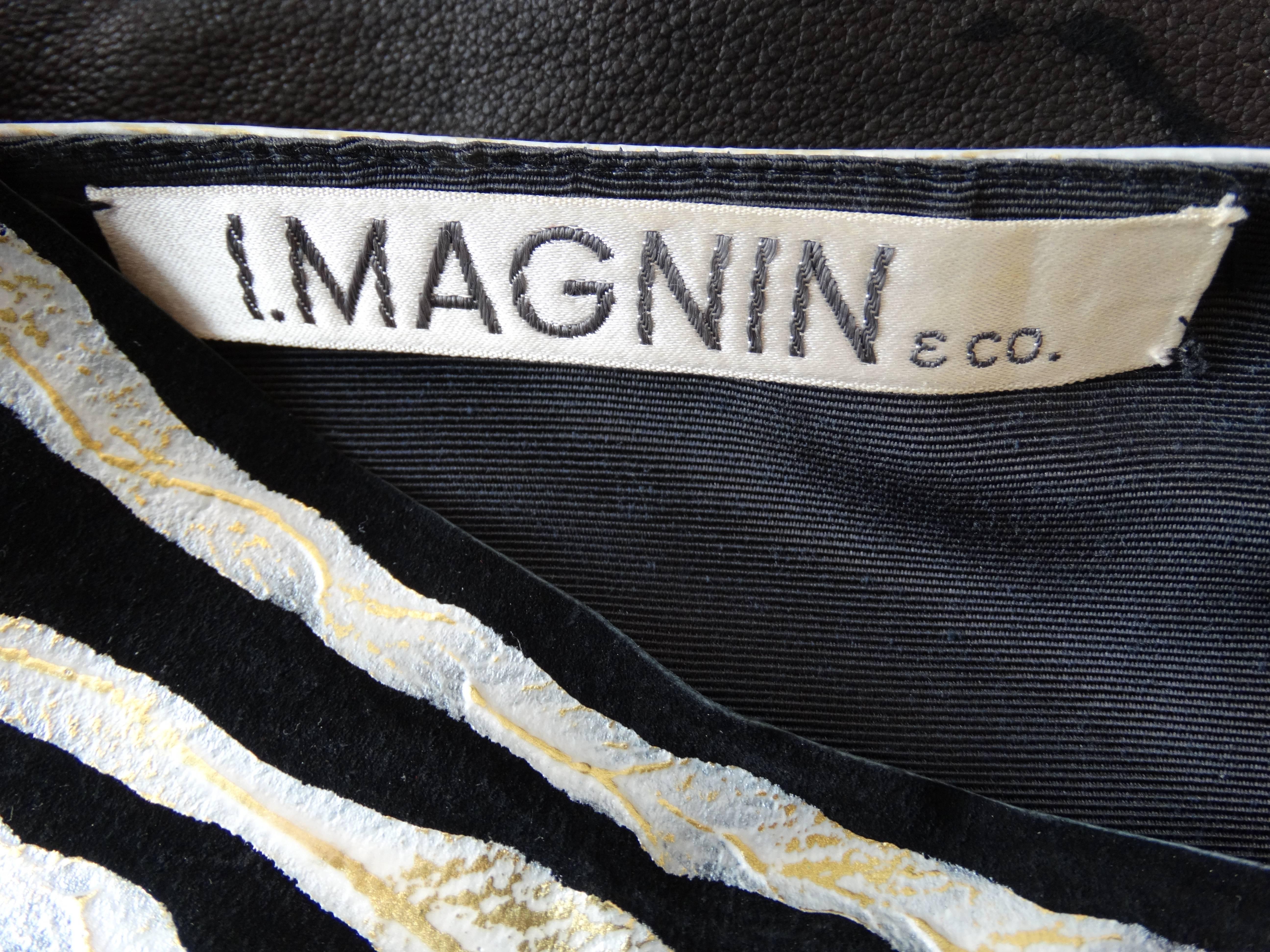 1980s  I. Magnin Hand-Painted Striped Blouse 2