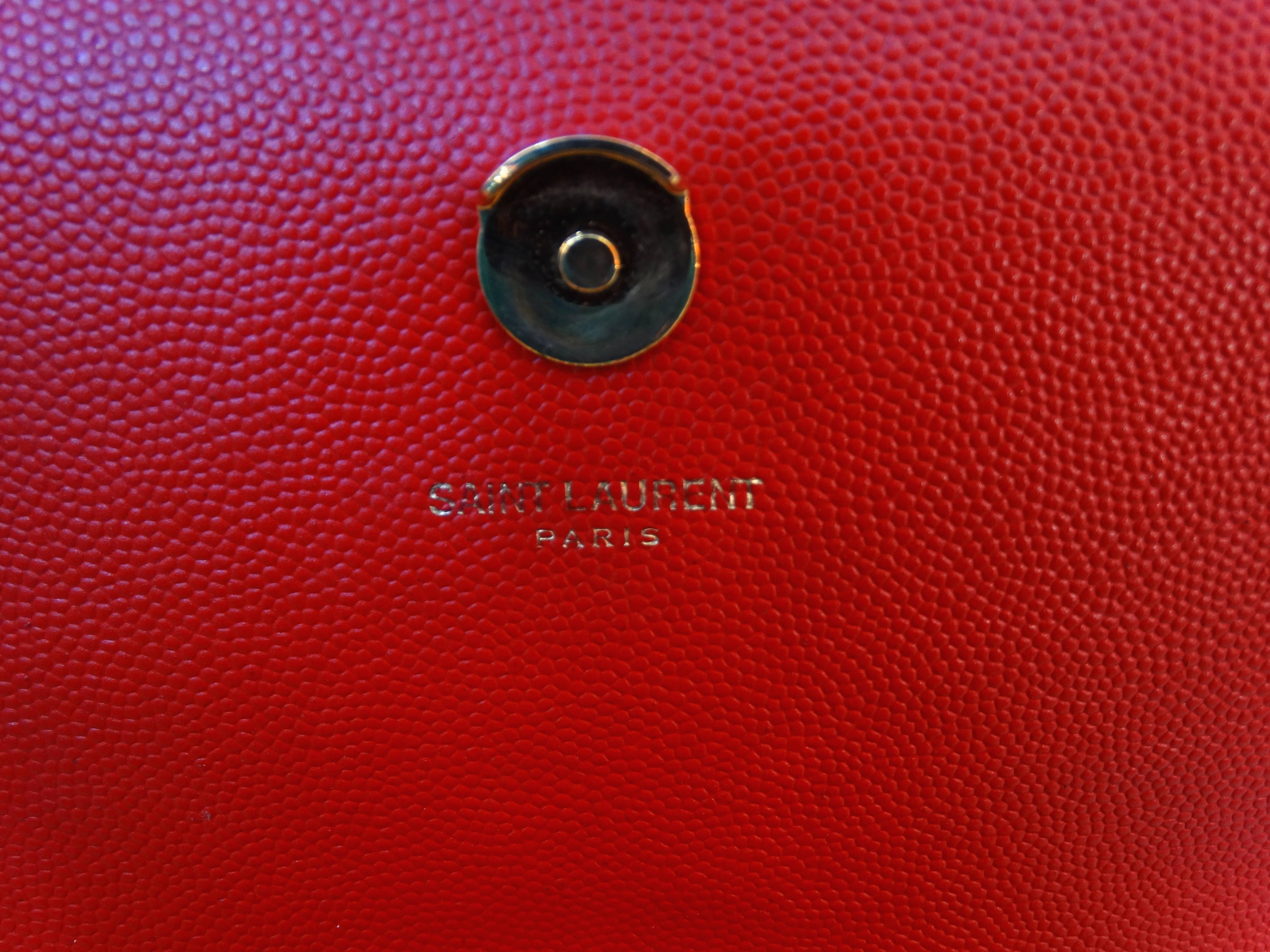 Yves Saint Laurent Lipstick Red Crossbody Bag 2