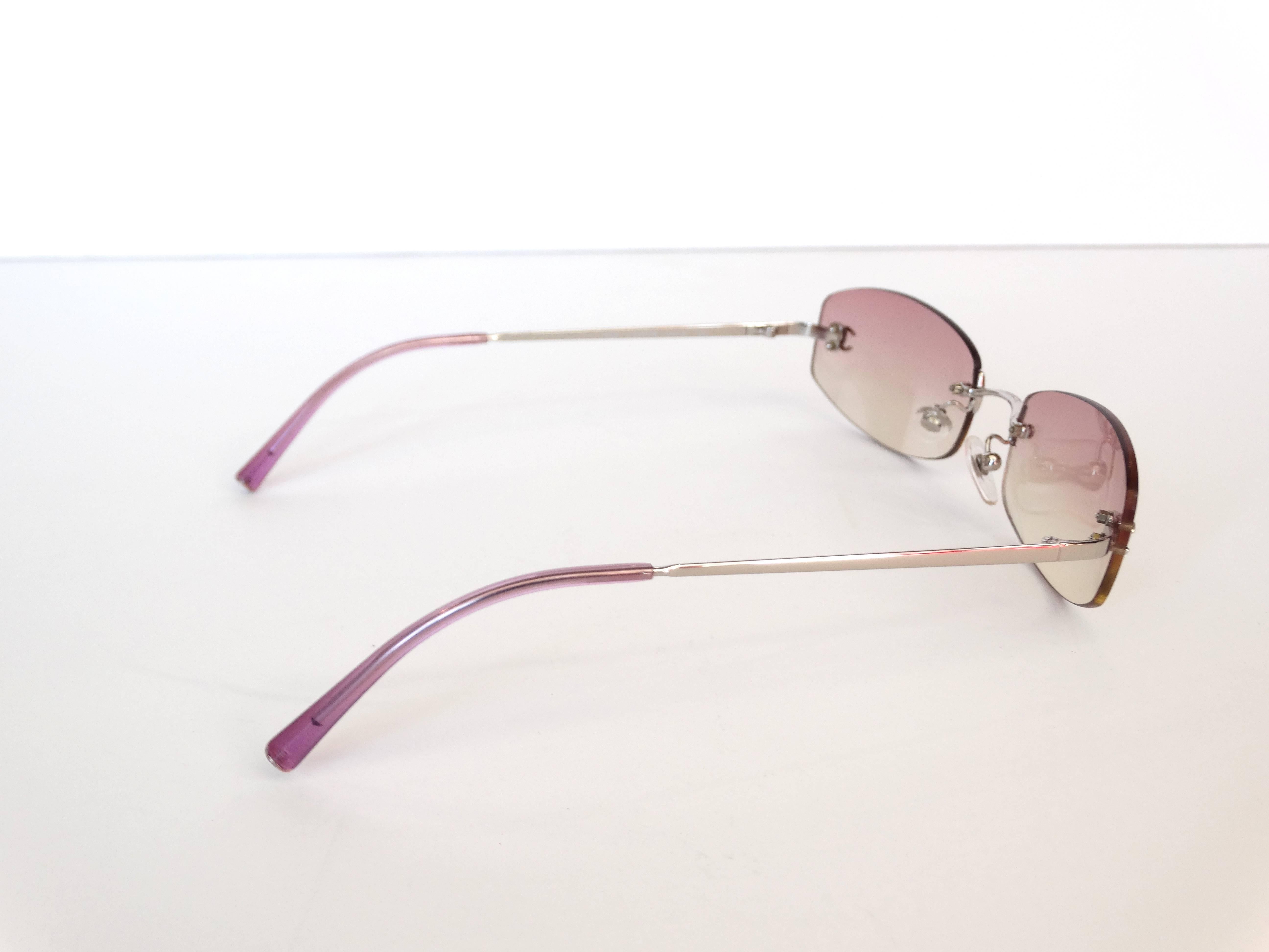 2000s Chanel Pink Ombre Sunglasses 1