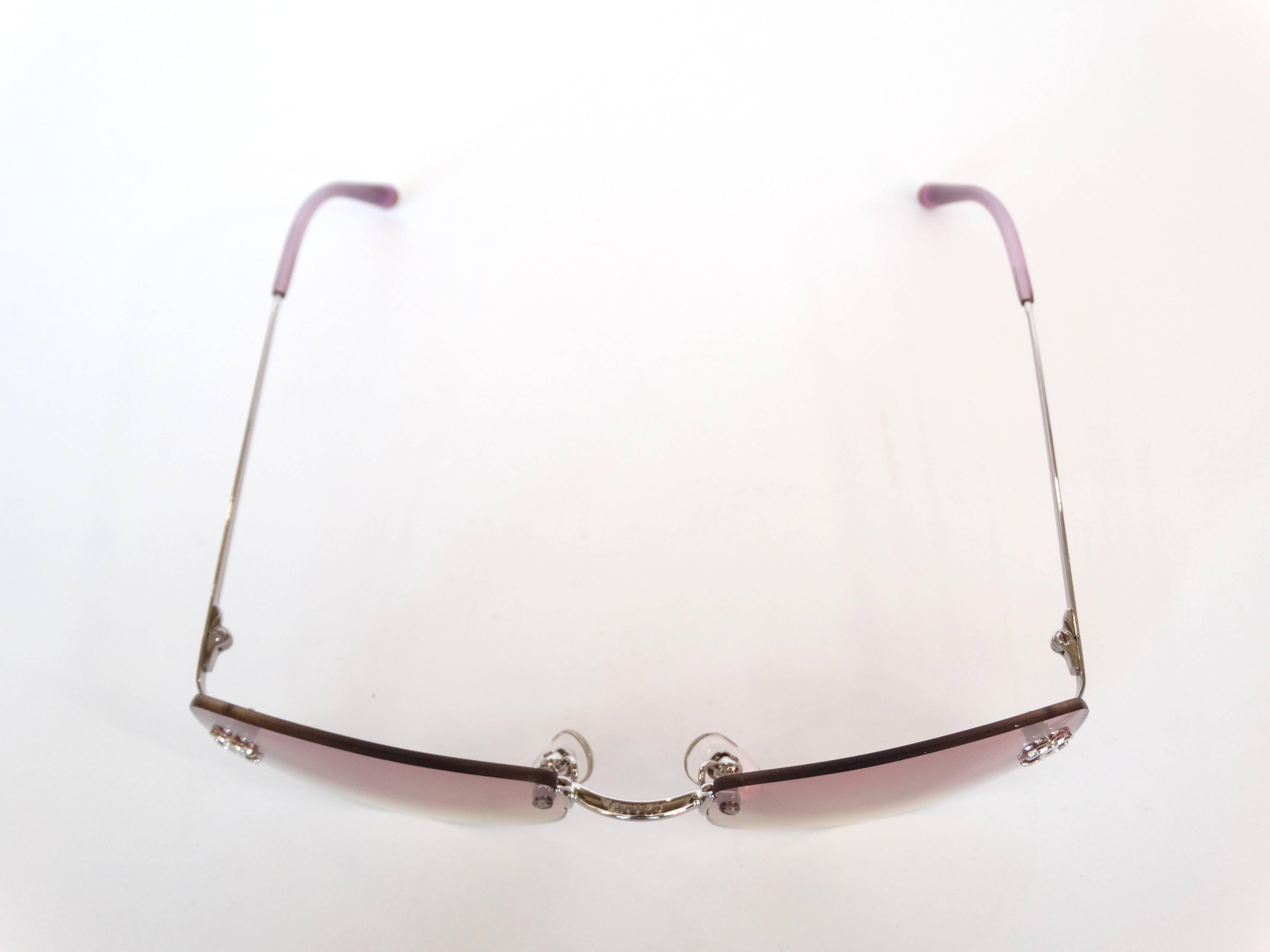 2000s Chanel Pink Ombre Sunglasses In Excellent Condition In Scottsdale, AZ