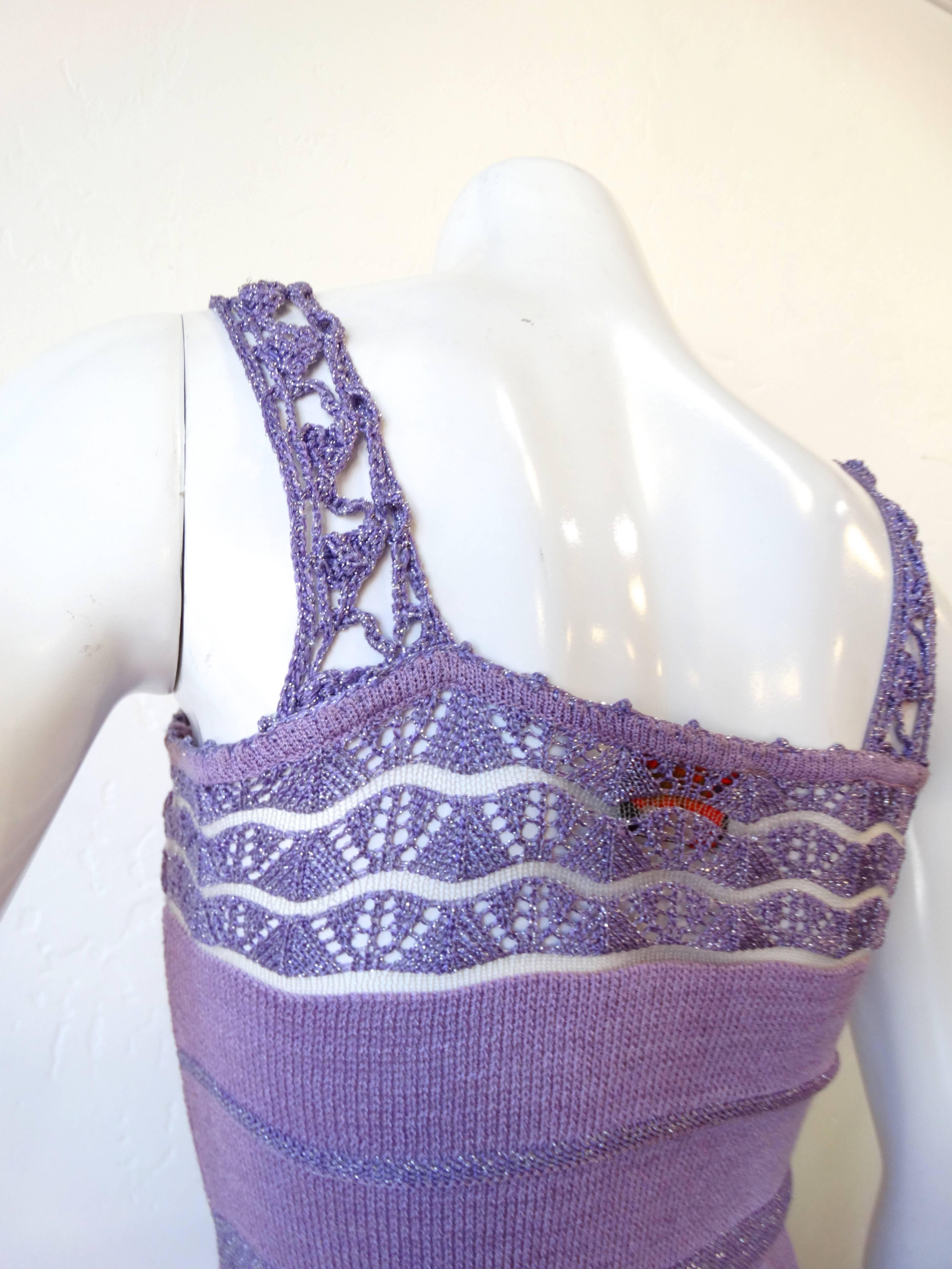 Purple Bazaar Christian LaCroix Lavander Knit Dress  For Sale