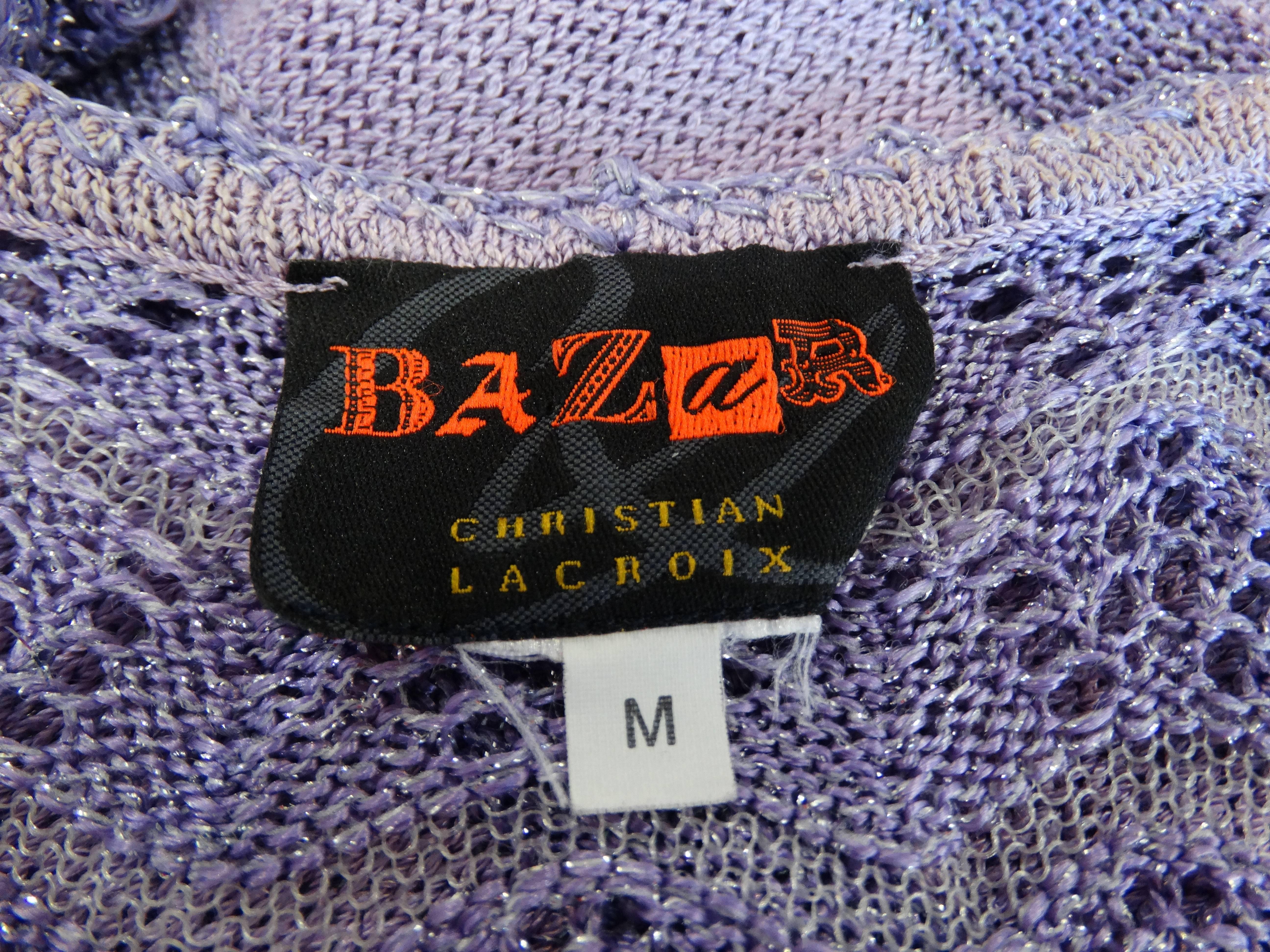 Women's Bazaar Christian LaCroix Lavander Knit Dress For Sale