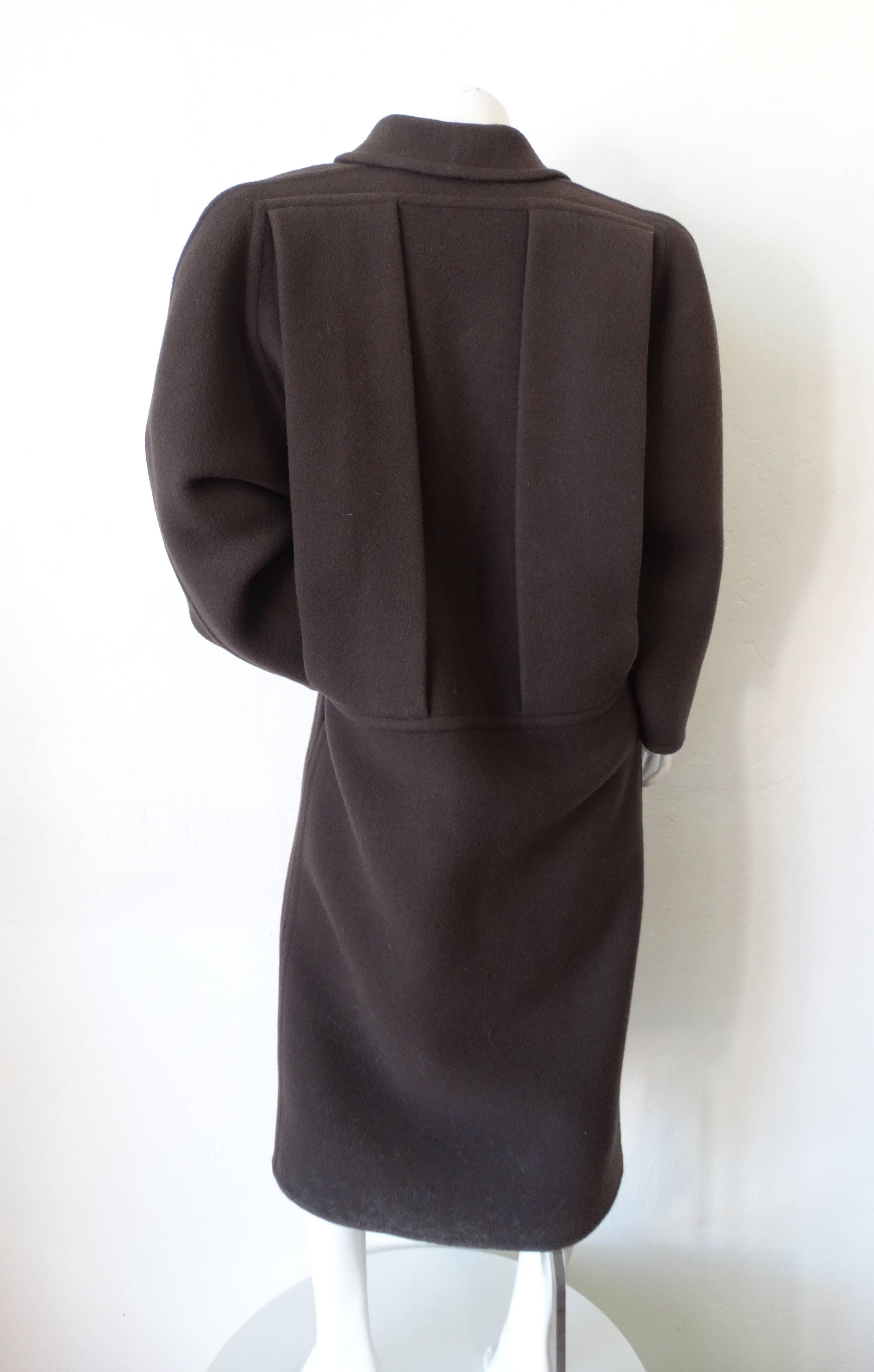 1980s Galanos Oversized Silhouette Grey Coat 3