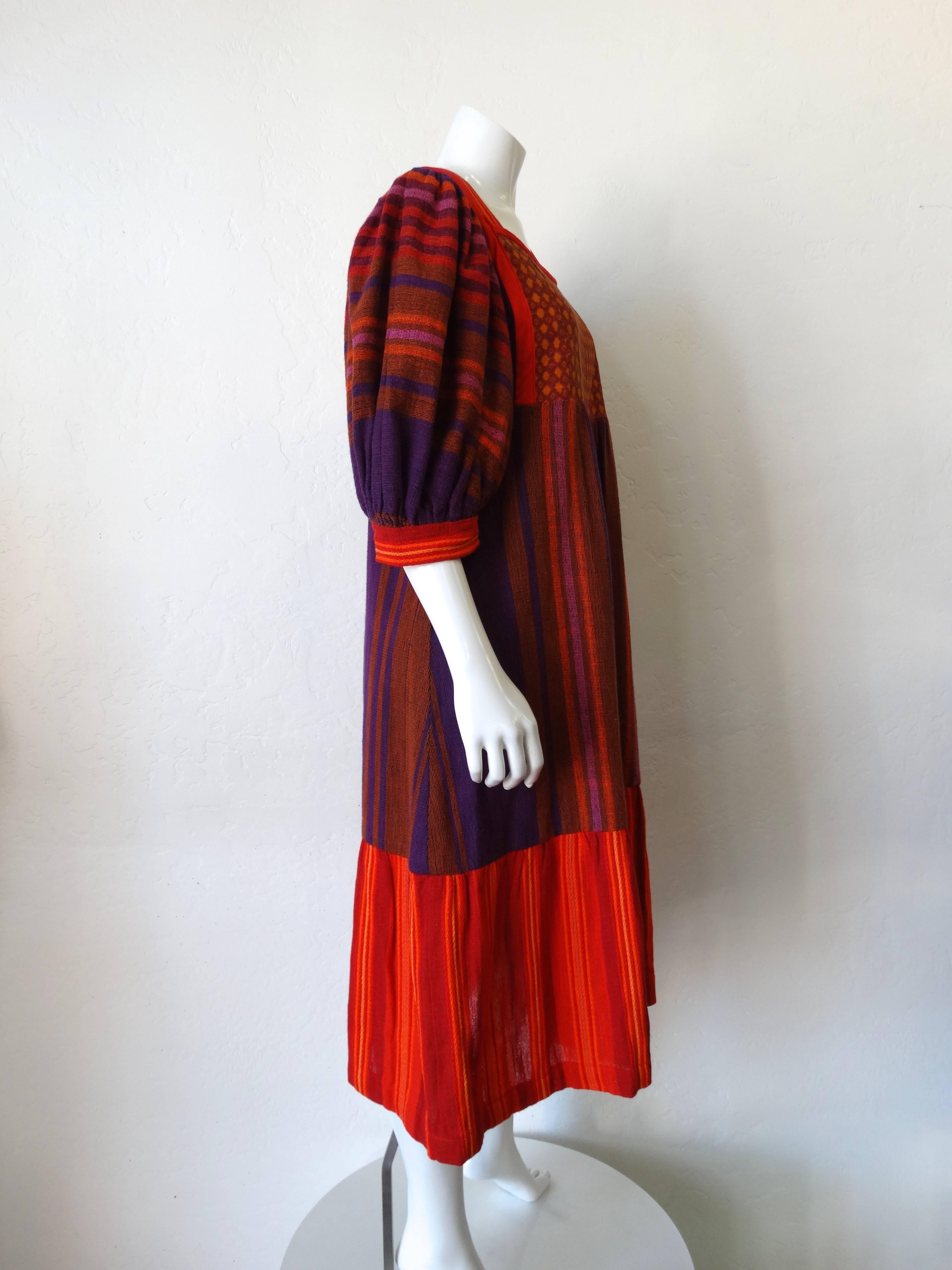 1970s Rikma Babydoll Bell Sleeve Dress  In Excellent Condition In Scottsdale, AZ