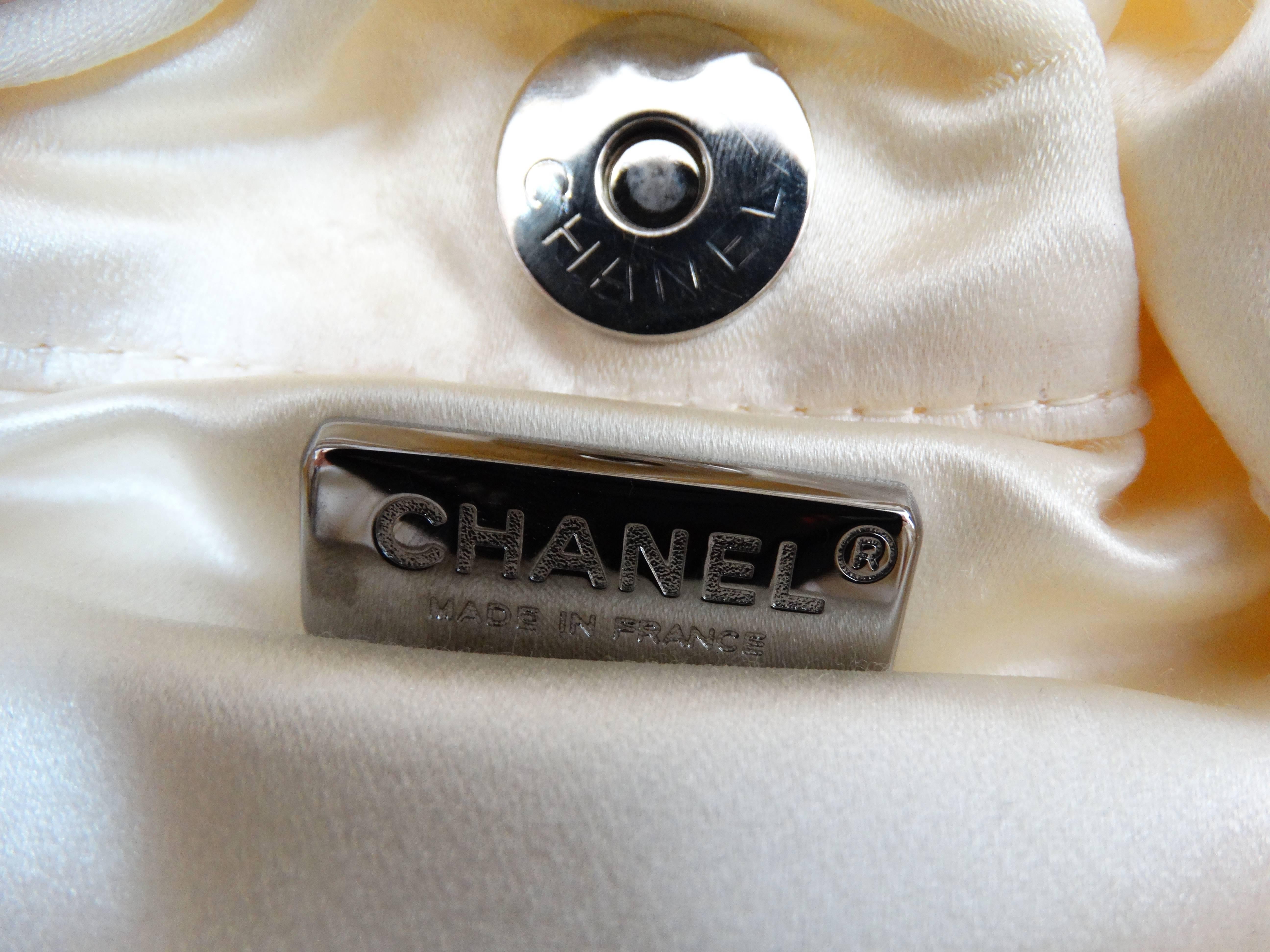 Rare Chanel Cream 3-D Camellia Flower Bag  1