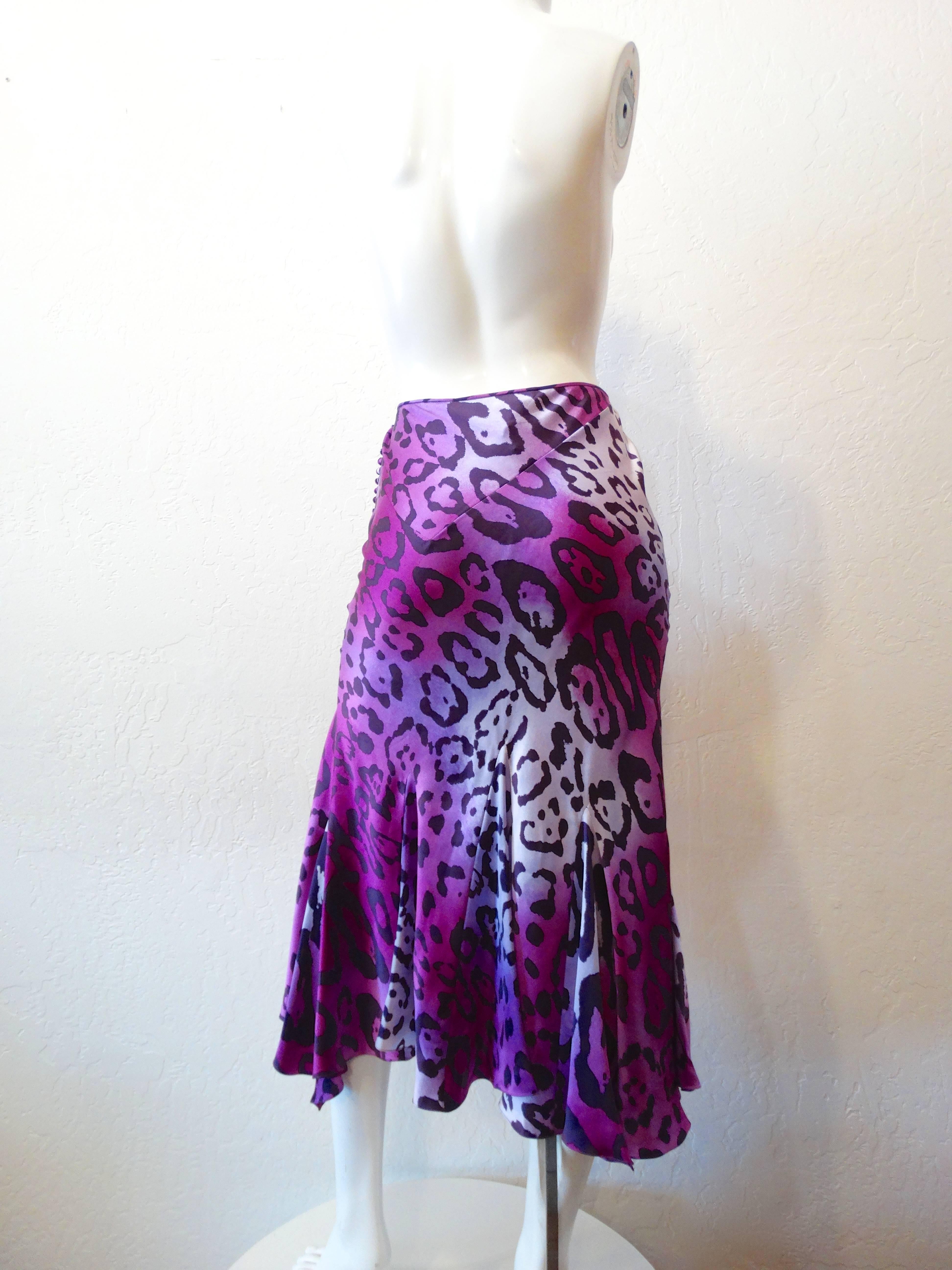 purple leopard skirt
