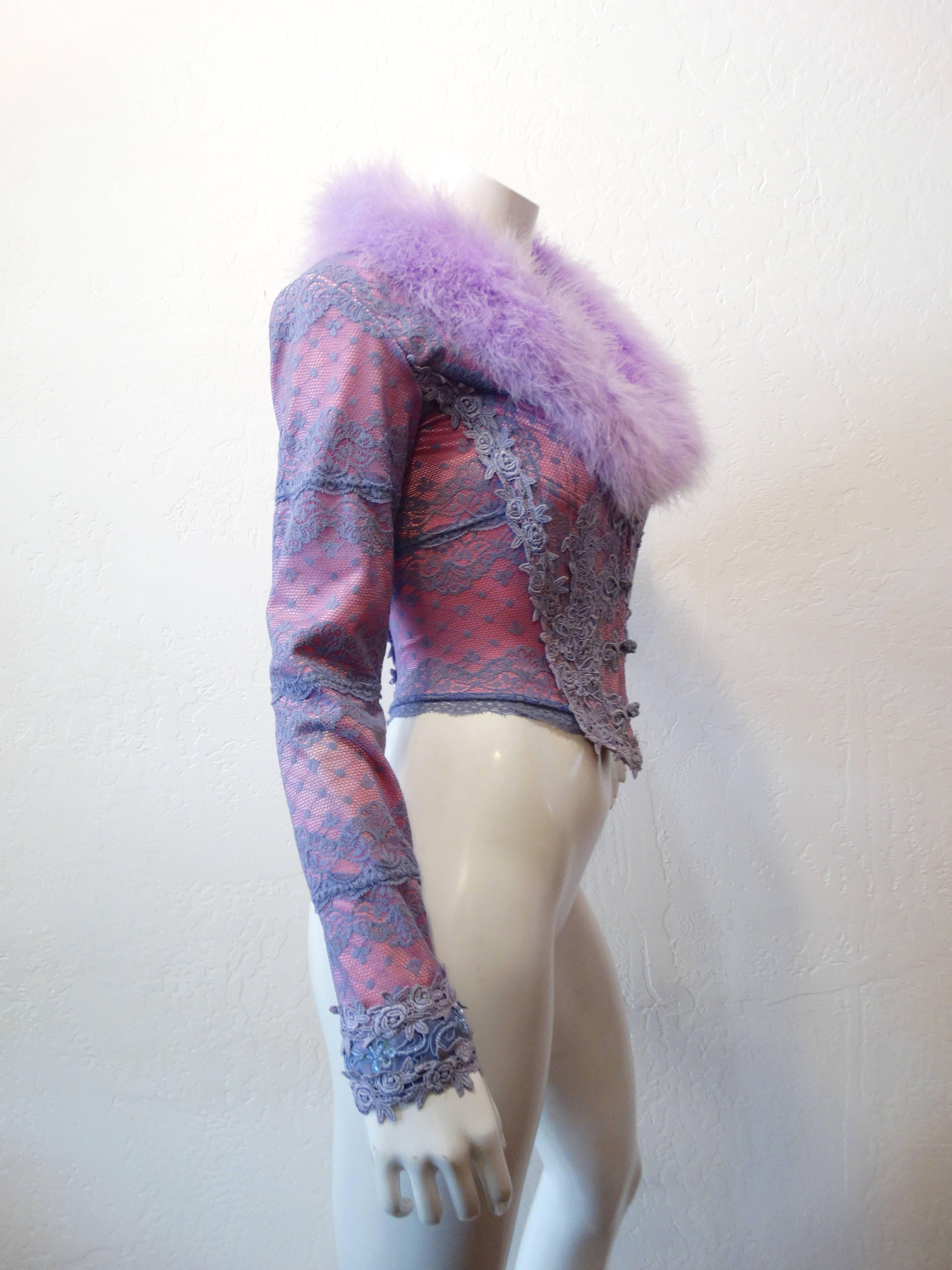 lavender feather top