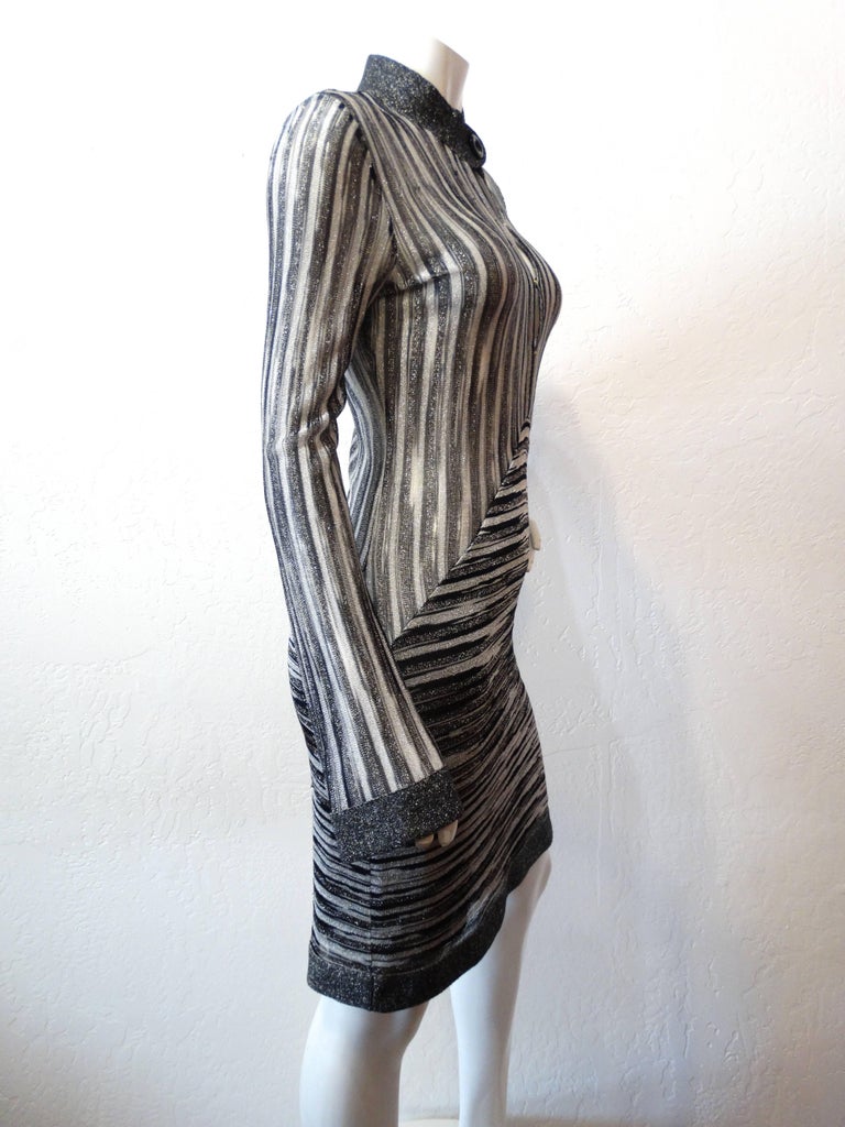 Missoni Metallic Striped Knit Dress at 1stDibs