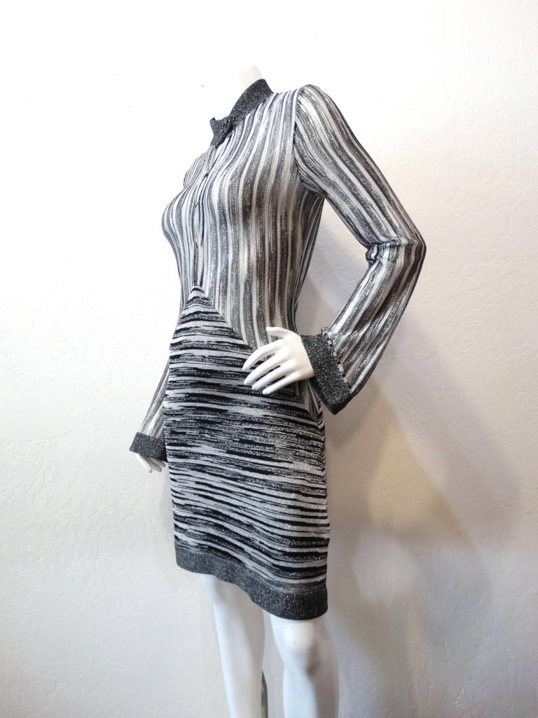 Missoni Metallic Striped Knit Dress at 1stDibs