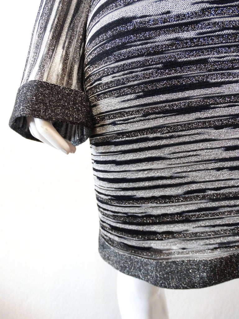 Missoni Metallic Striped Knit Dress at 1stDibs