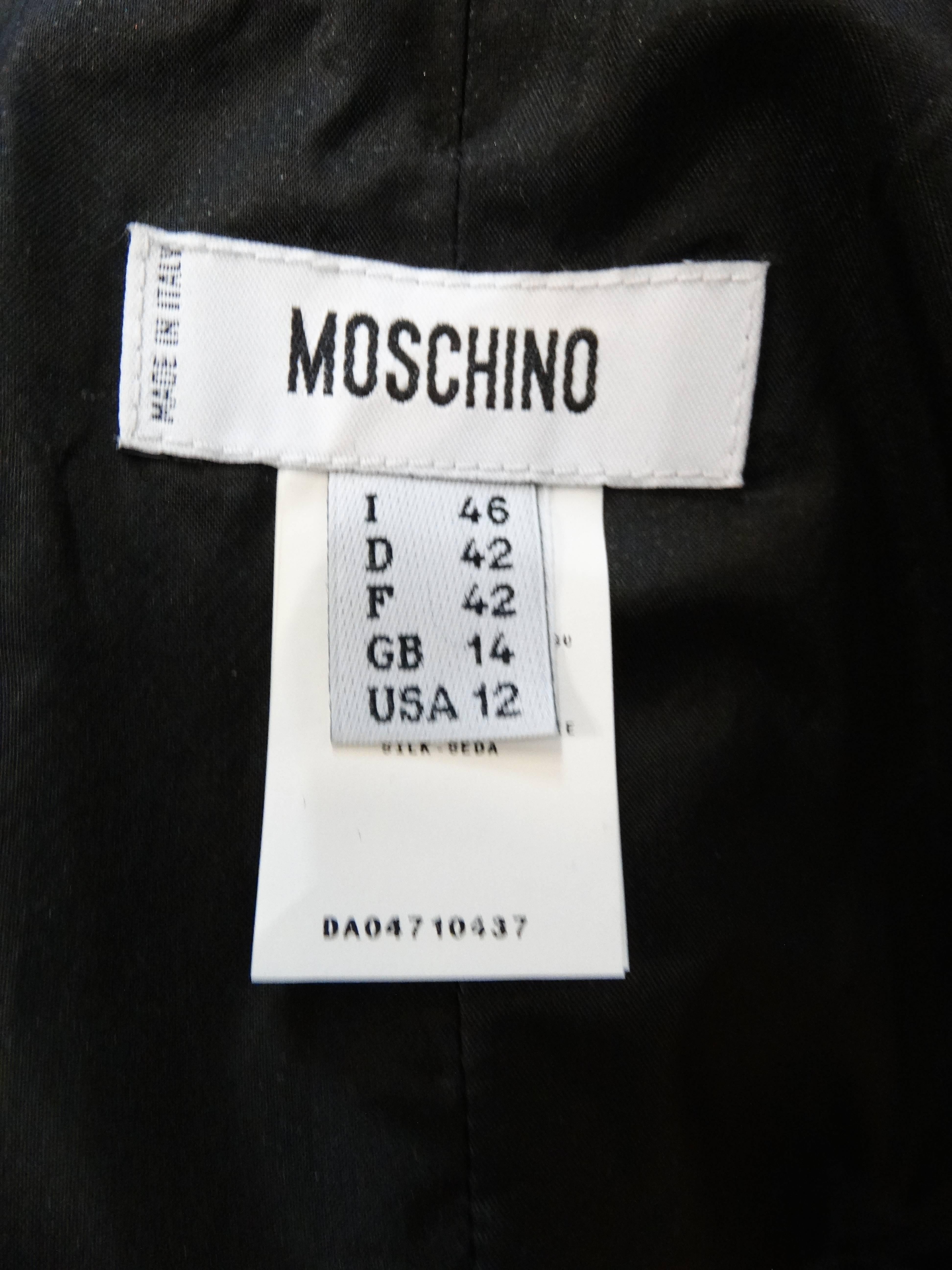 Moschino Pin-Tuck Gown With Built-in Shawl  For Sale 1