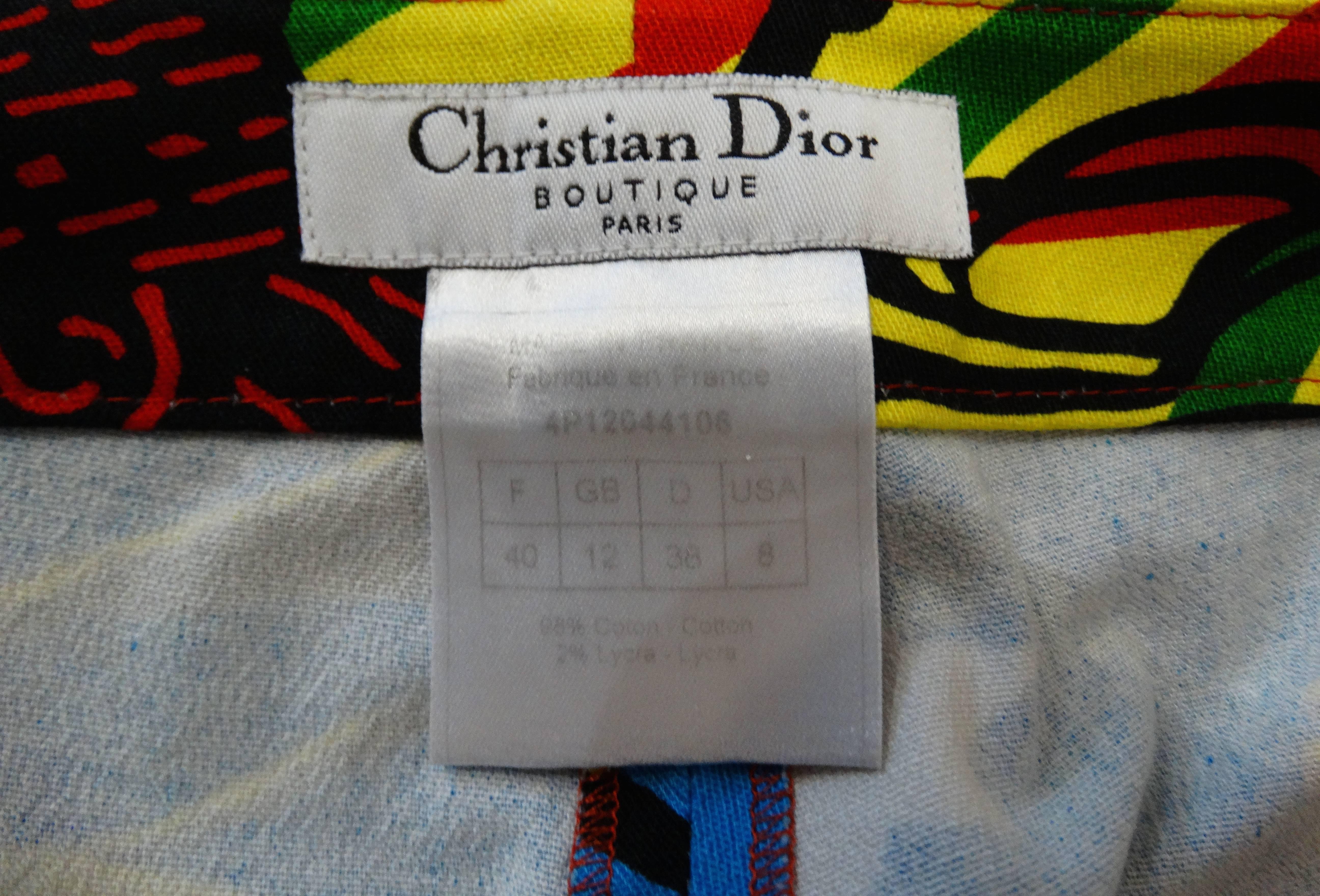 Christian Dior by John Galliano Rastafarian Marley Print Pants  1