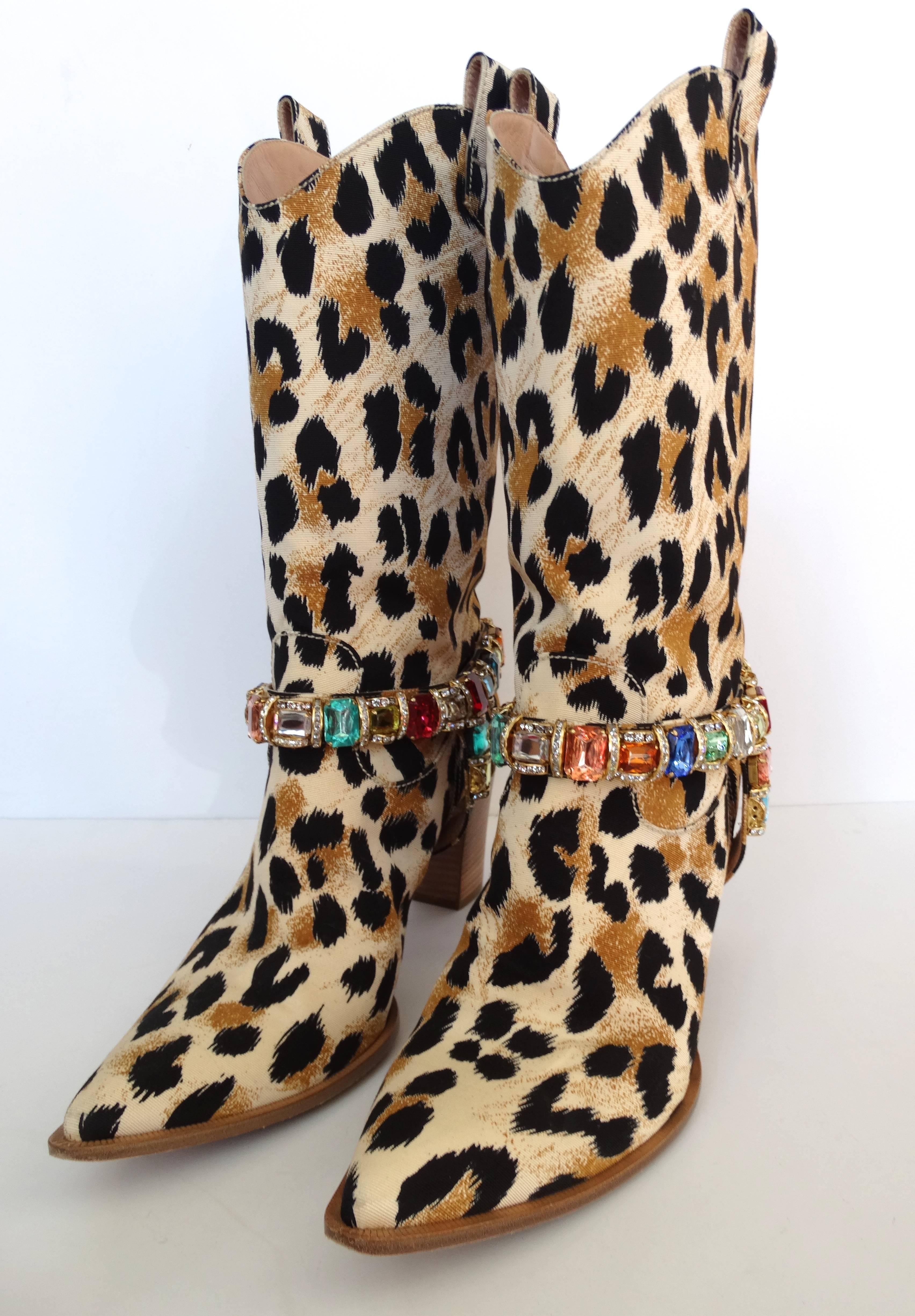 leopard cowgirl boots