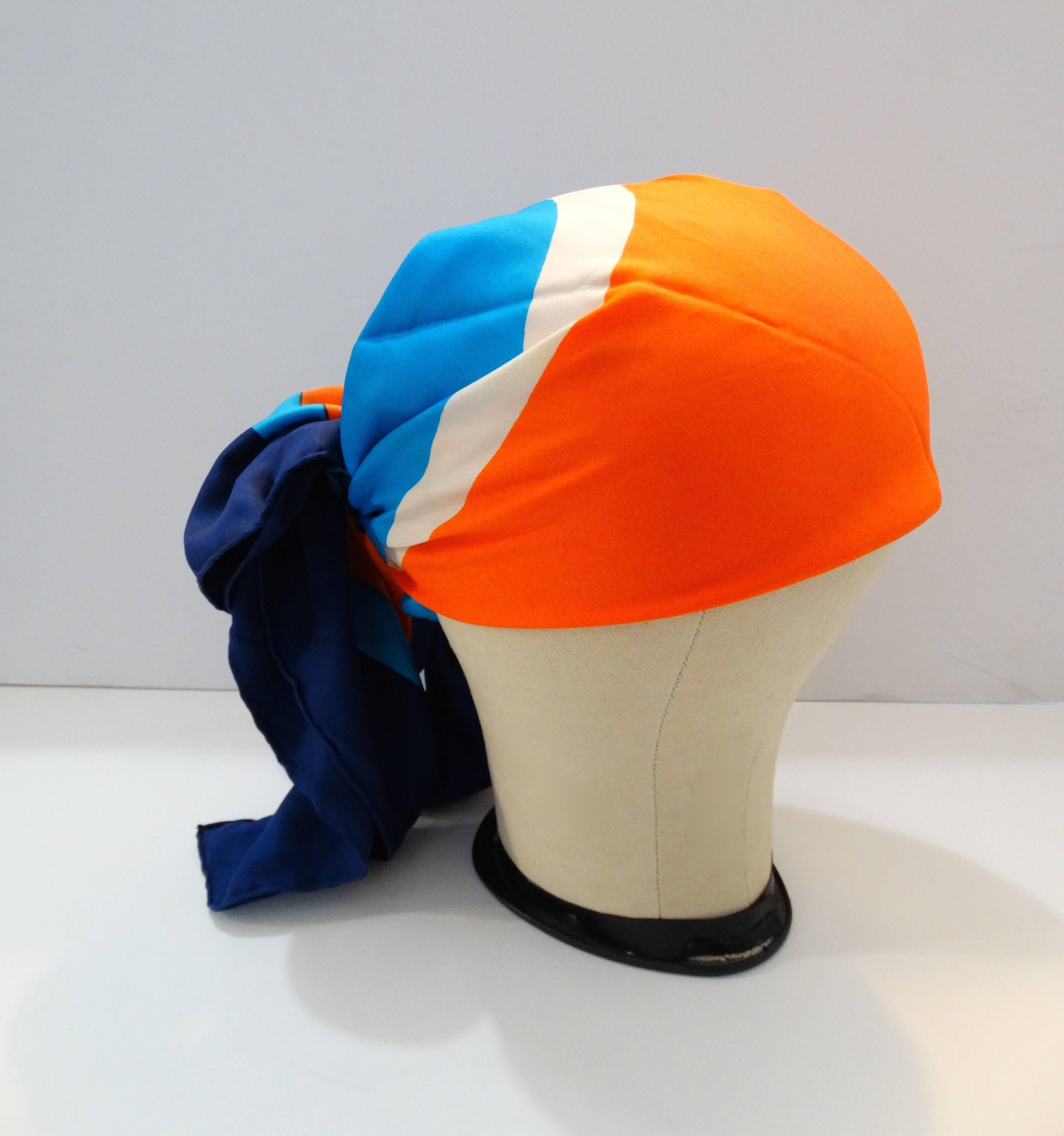 Women's or Men's 1960s Yves Saint Laurent Color Block Silk Scarf
