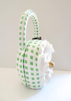Timmy Woods Gingham Flower Wooden Bag