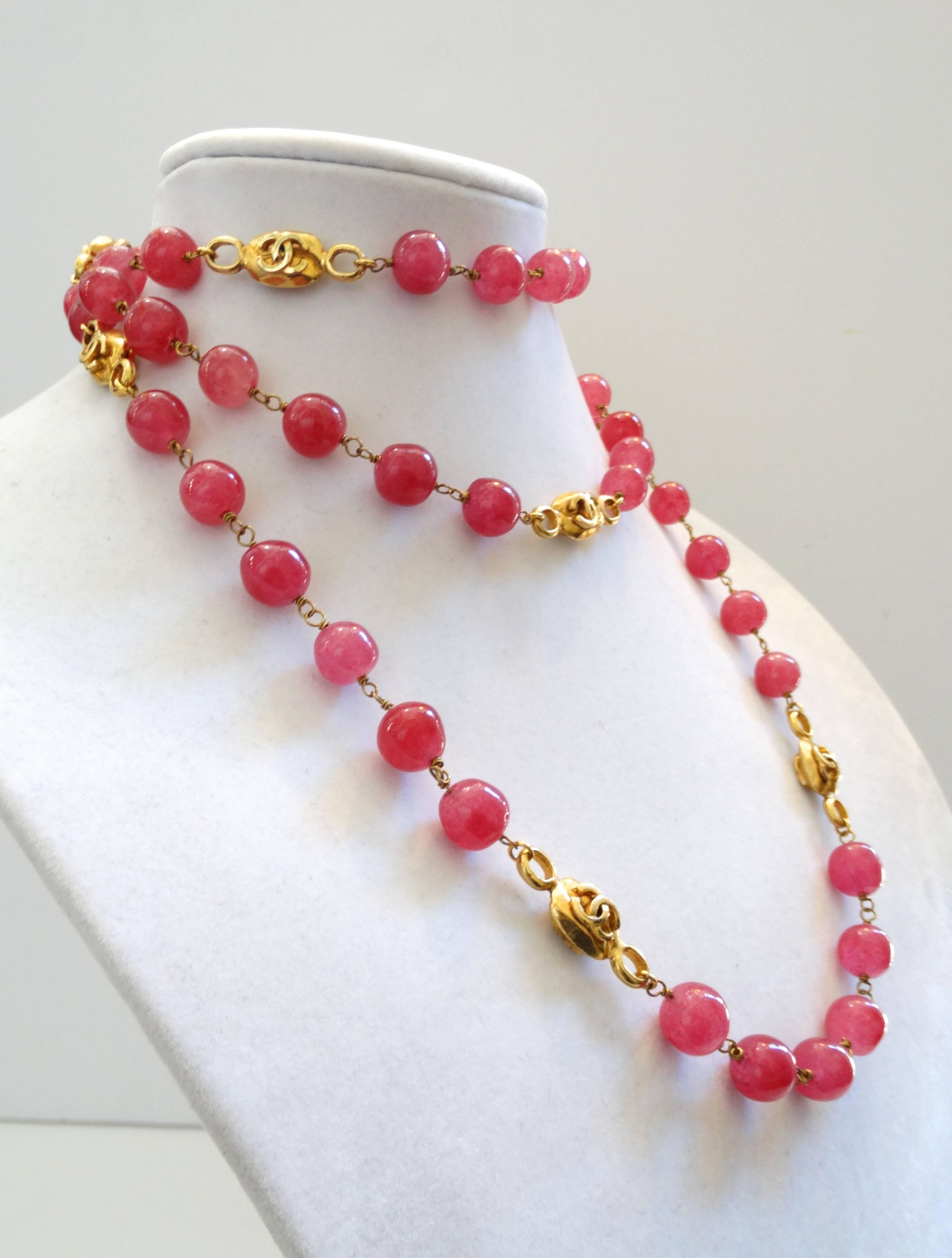 Chanel Pink Gripoix Necklace, 1997   2