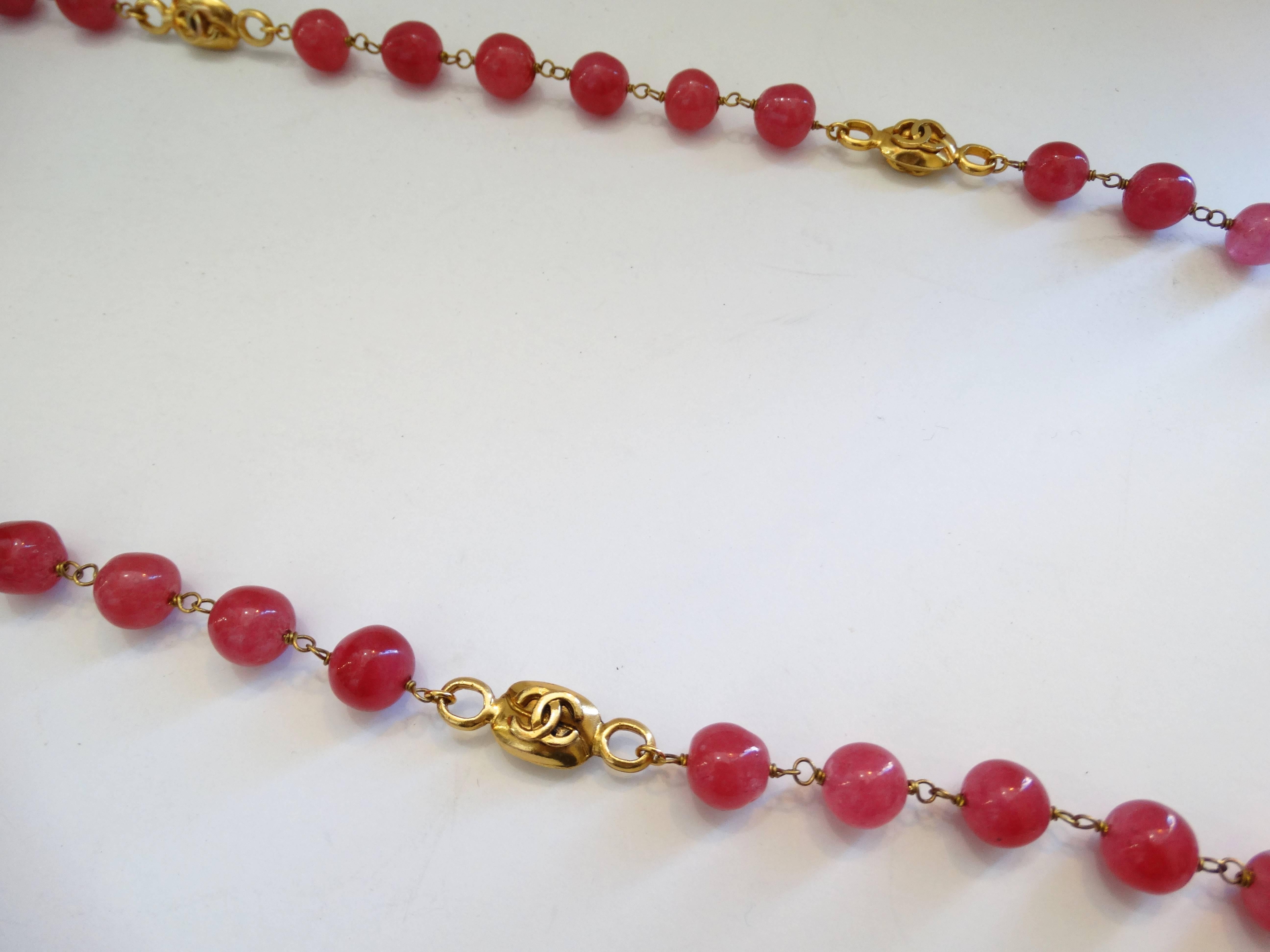 Women's Chanel Pink Gripoix Necklace, 1997  