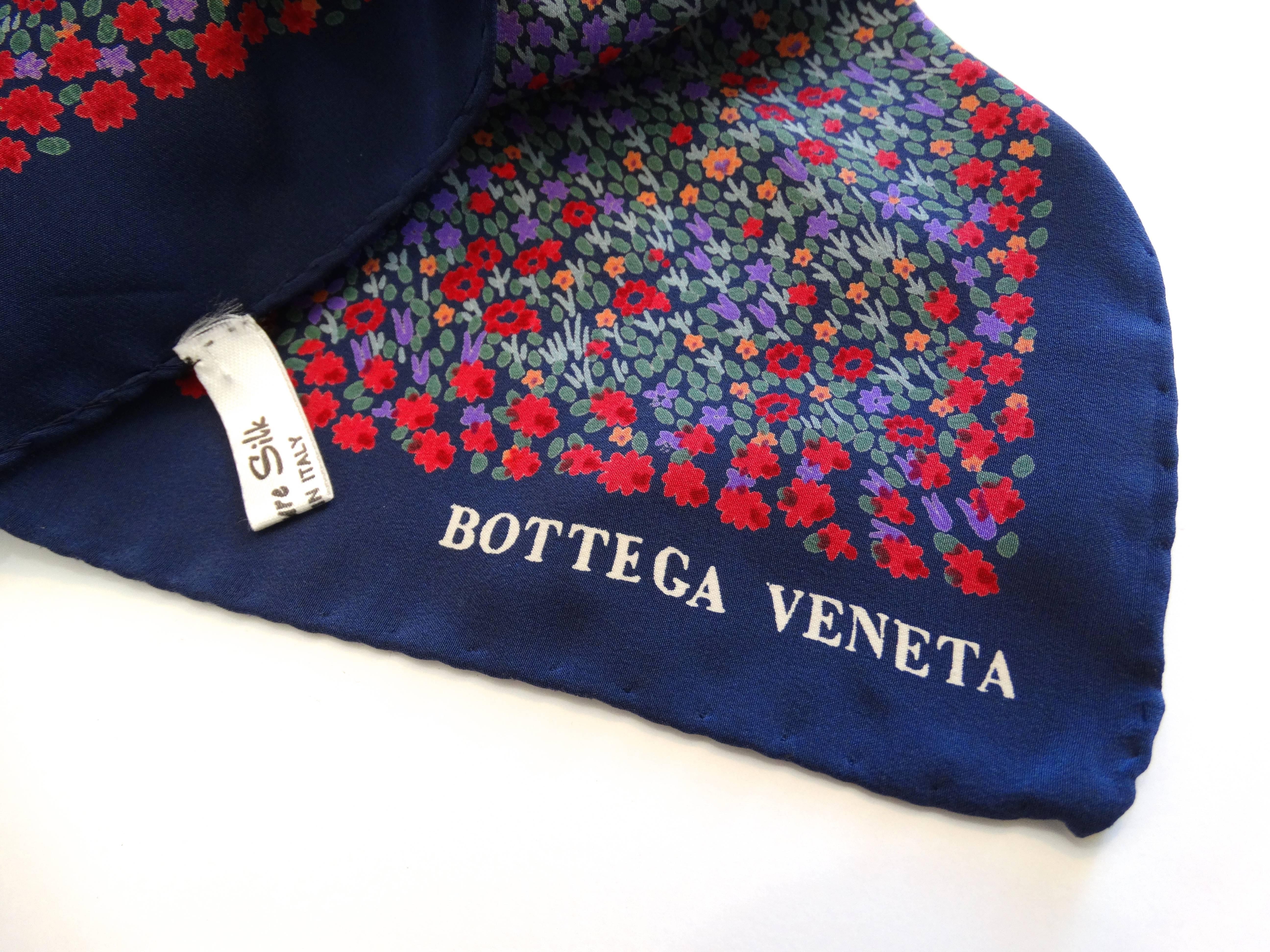 Black 1980s Bottega Veneta Klimt Inspired Figure Scarf 