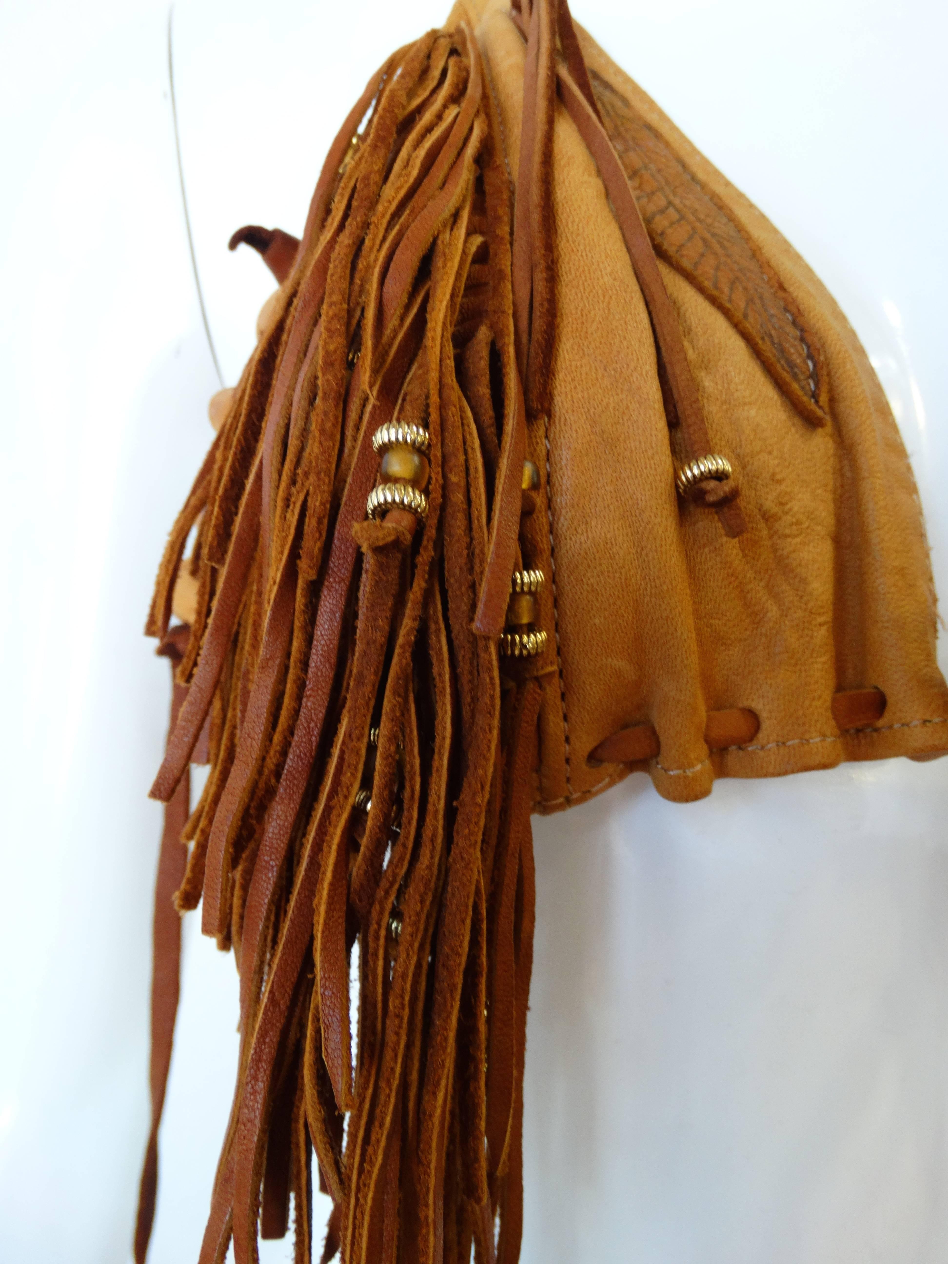 brown suede bikini