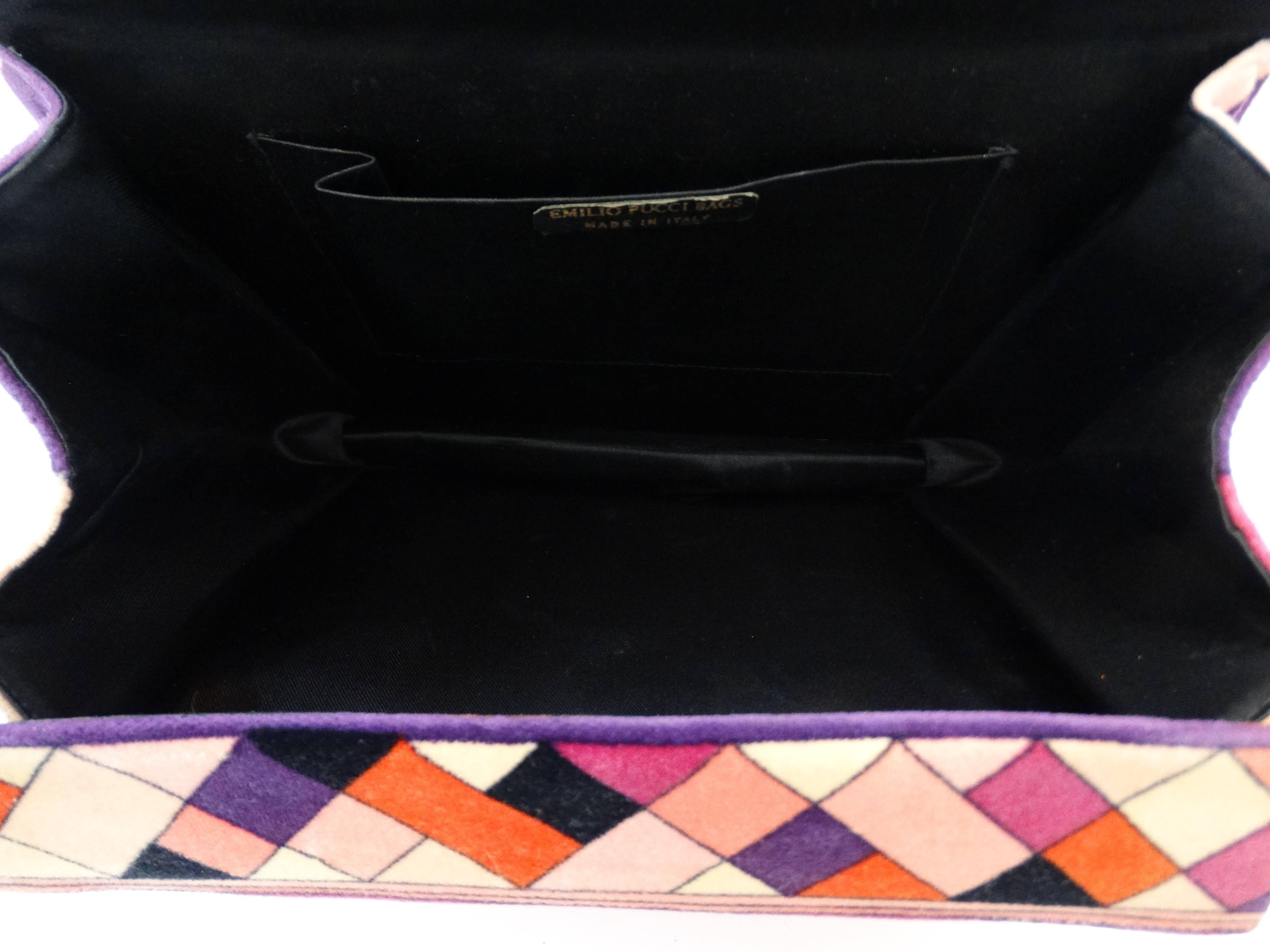 Emilio Pucci Velvet Box Top Handle Bag, 1970s   5