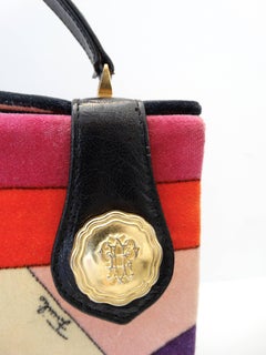 Emilio Pucci Velvet Box Top Handle Bag, 1970s