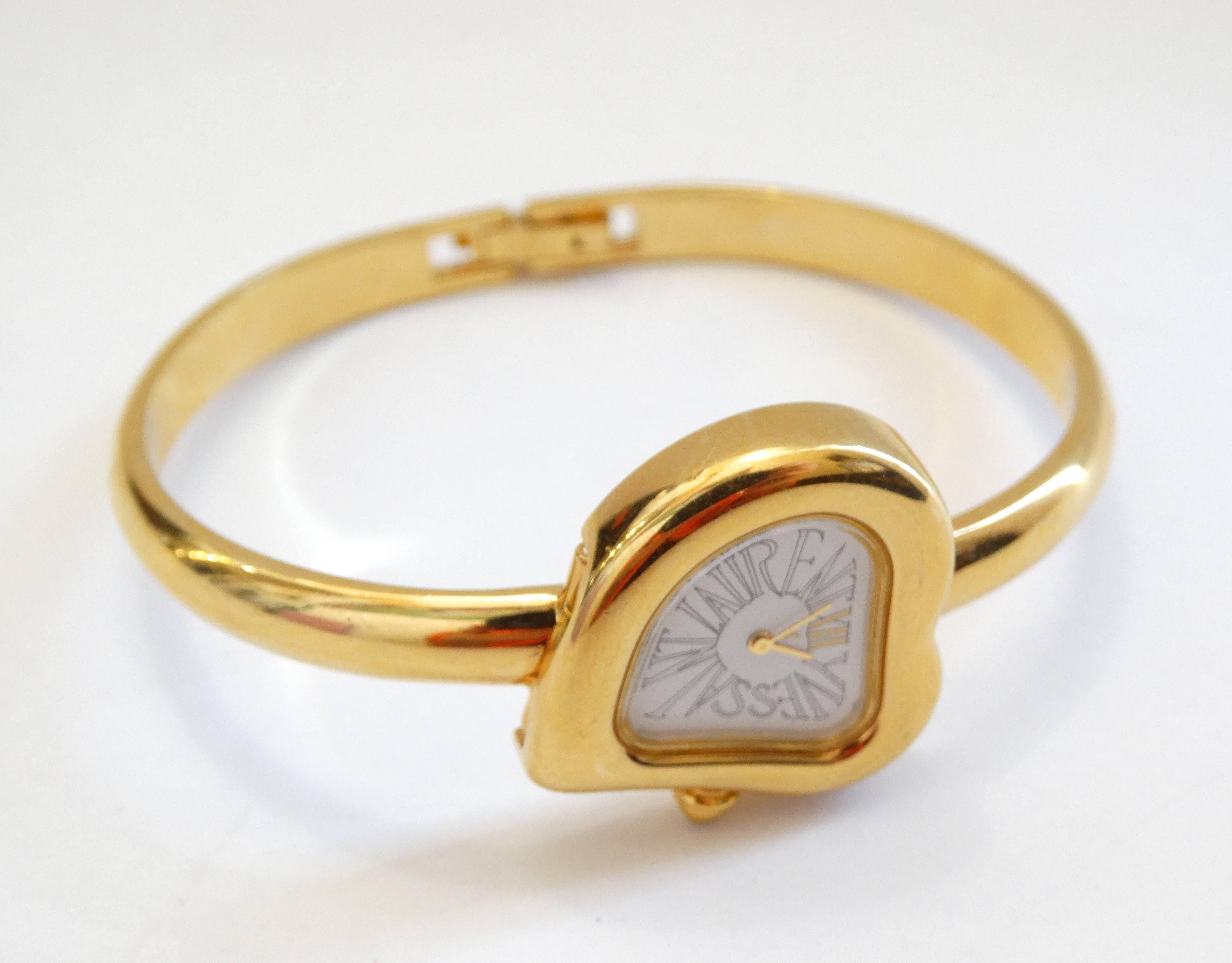 Yves Saint Laurent Heart Bangle Watch  In Excellent Condition In Scottsdale, AZ
