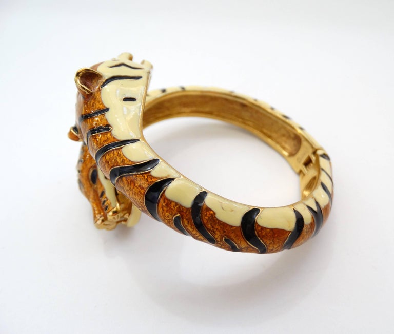 Kenneth Jay Lane Tiger Watch Bangle at 1stDibs | kenneth jay  display picture 2