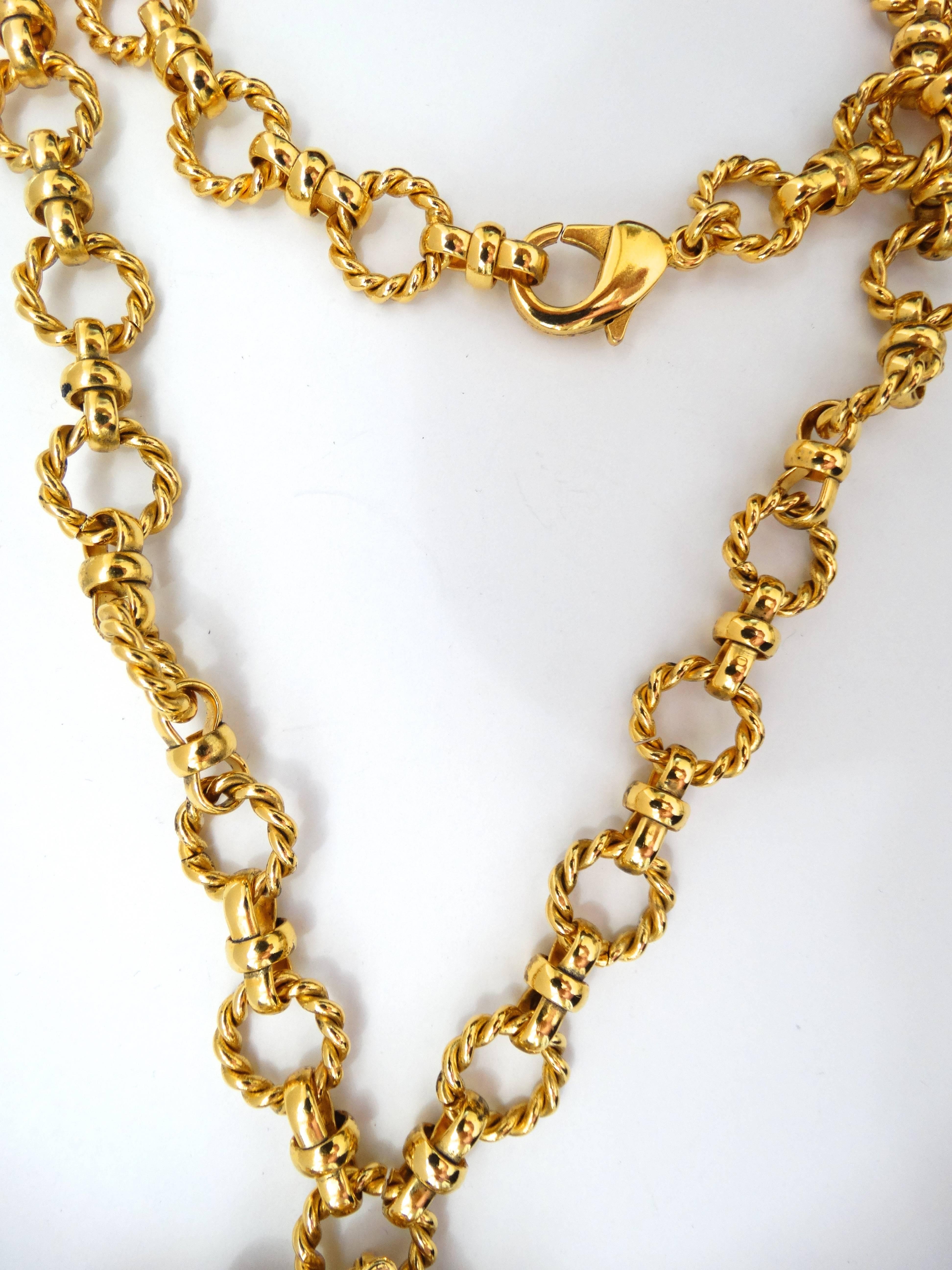 Jose & Maria Barrera Bejeweled Tassel Necklace  1