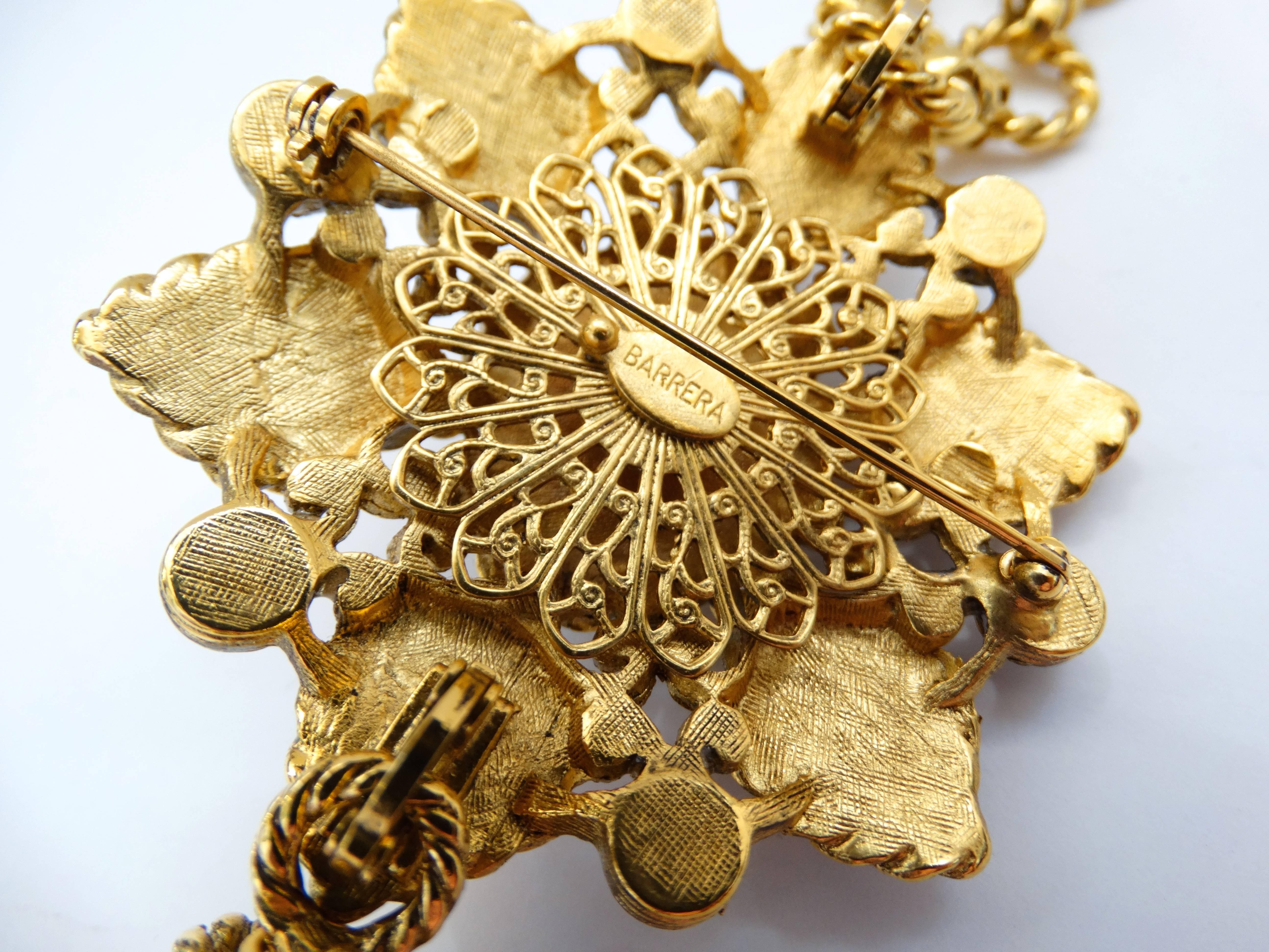 Jose & Maria Barrera Bejeweled Tassel Necklace  4