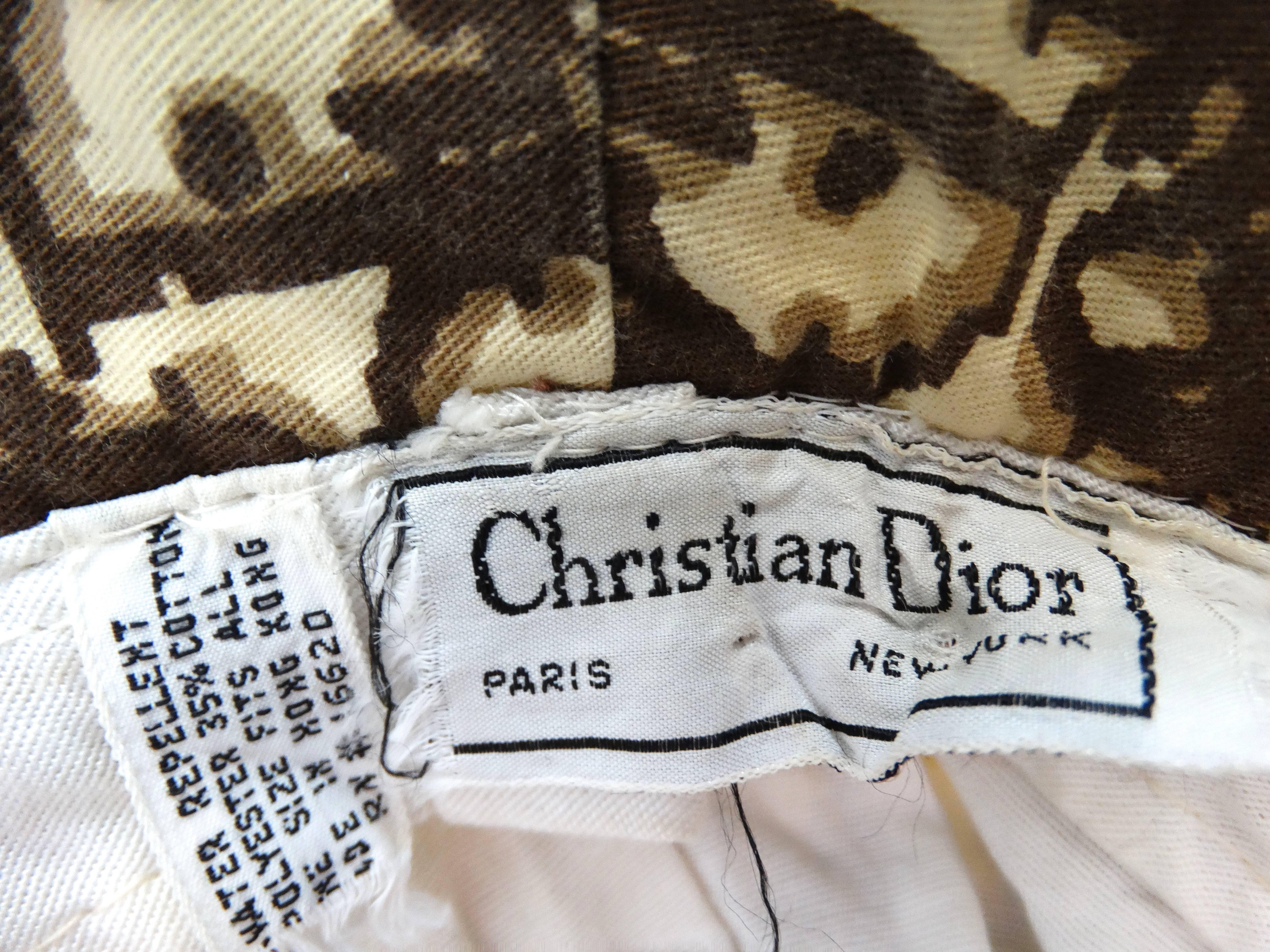 1990s Christian Dior Monogram Brown & Tan Bucket Hat  1