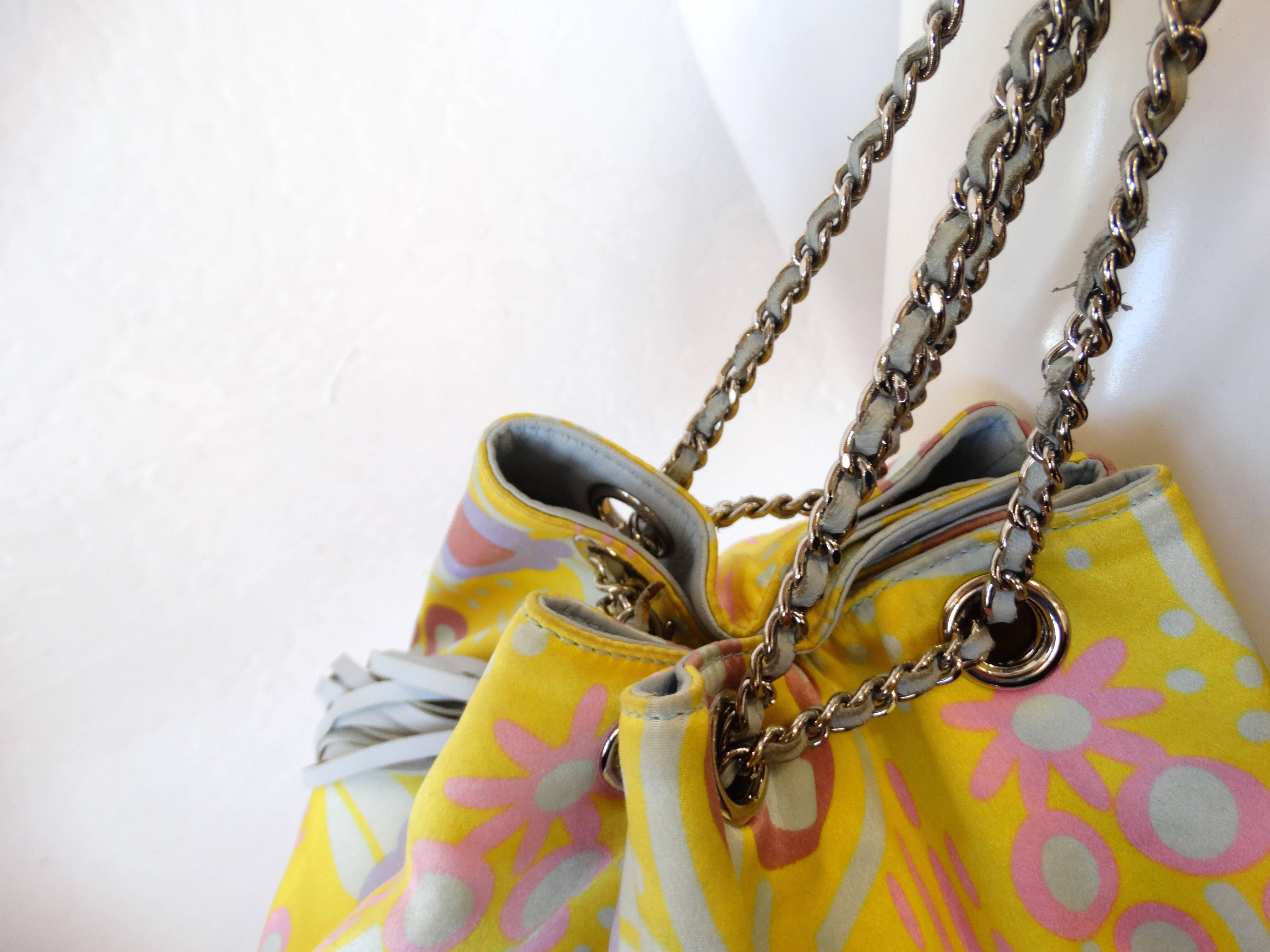 Chanel Floral Printed Tassel Bucket Bag, 2000s 1