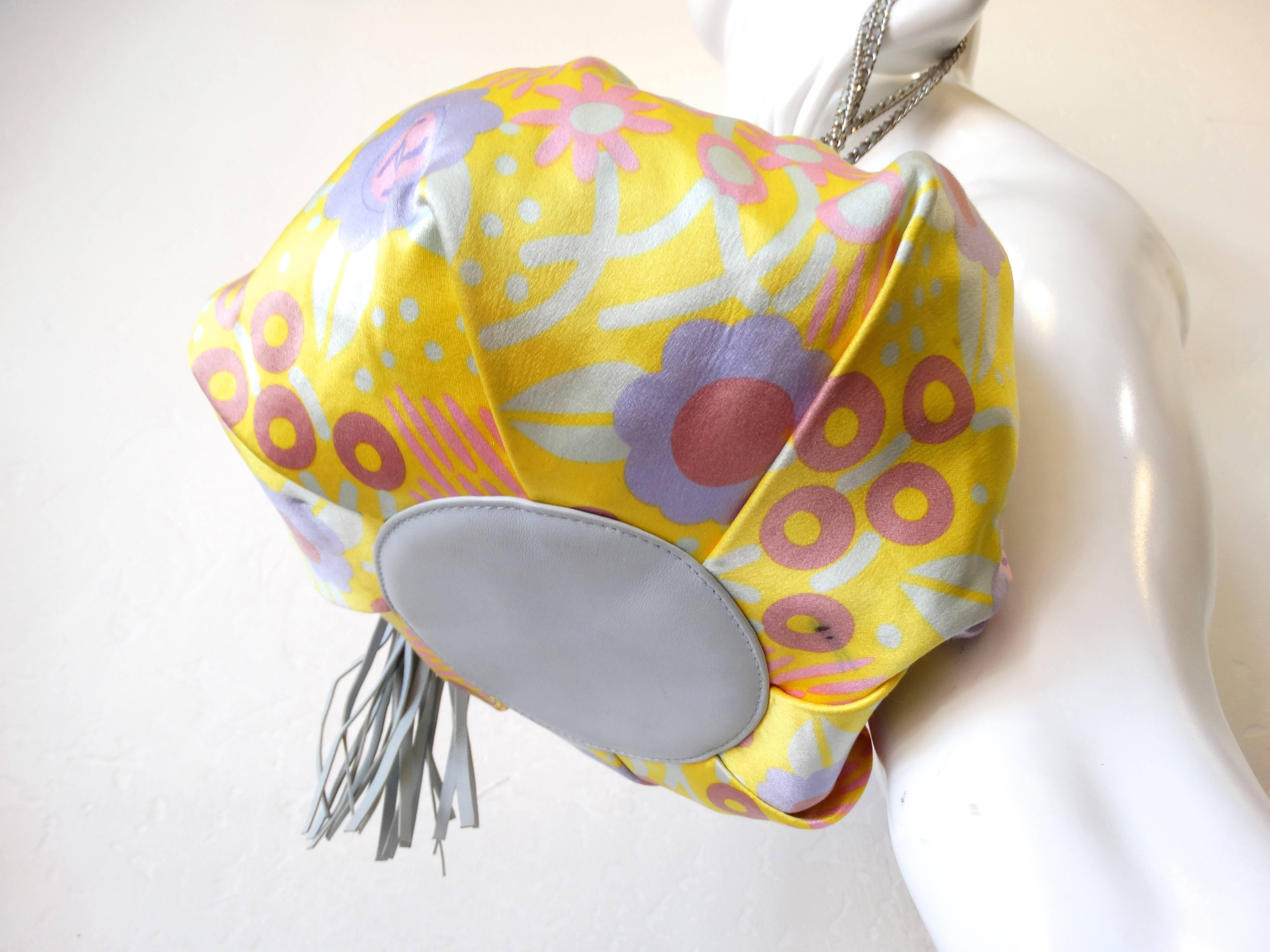 Chanel Floral Printed Tassel Bucket Bag, 2000s 2