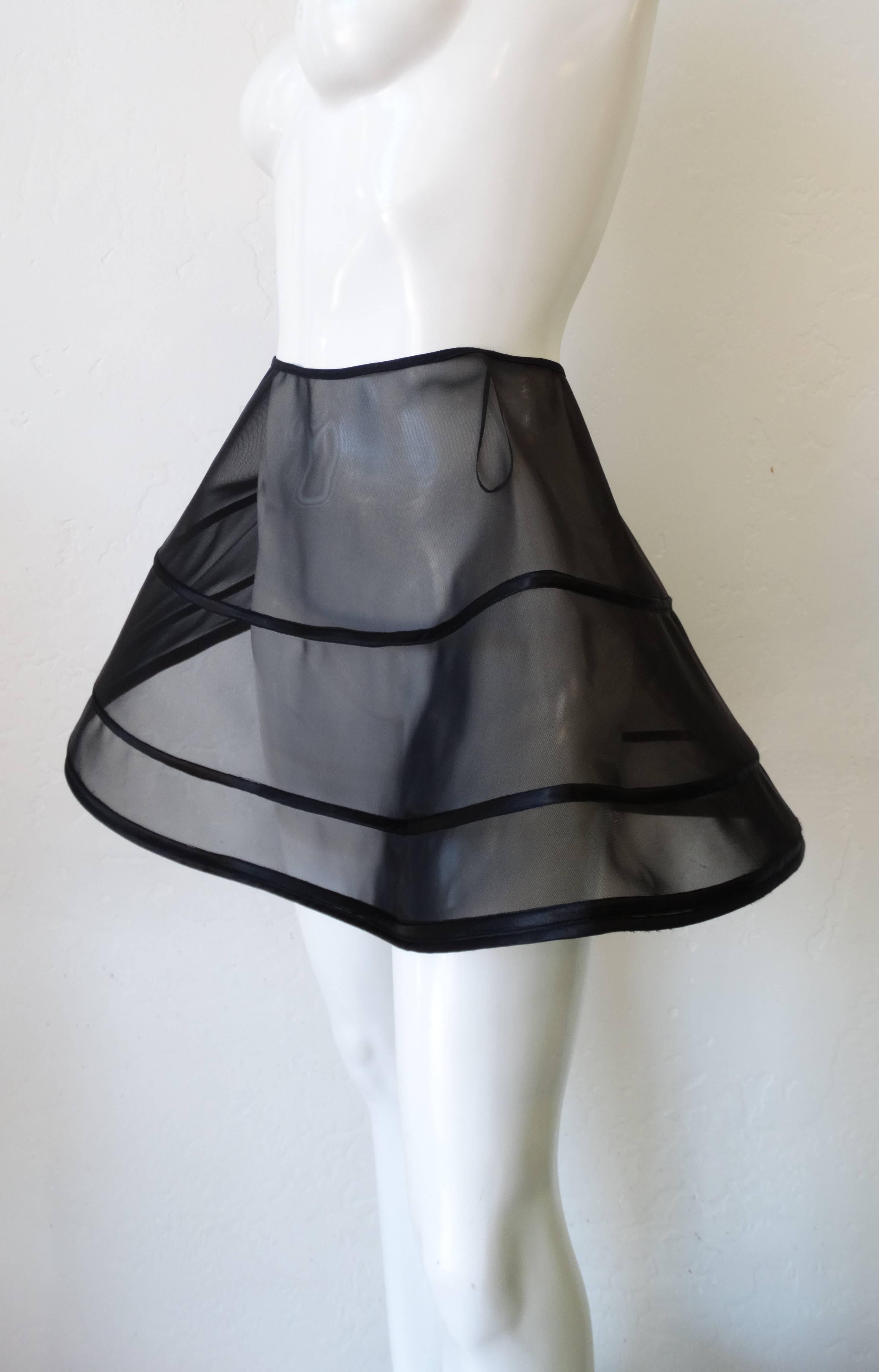 Black Mesh Cage Circle Skirt 1